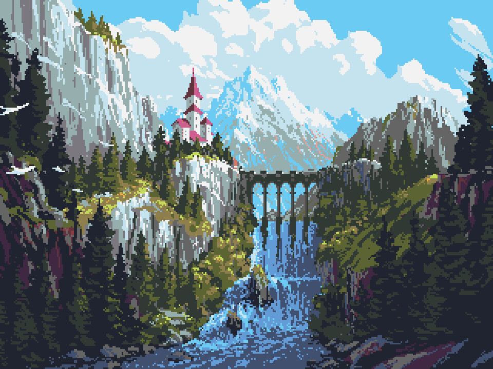 Landscape Pixel Art Wallpapers