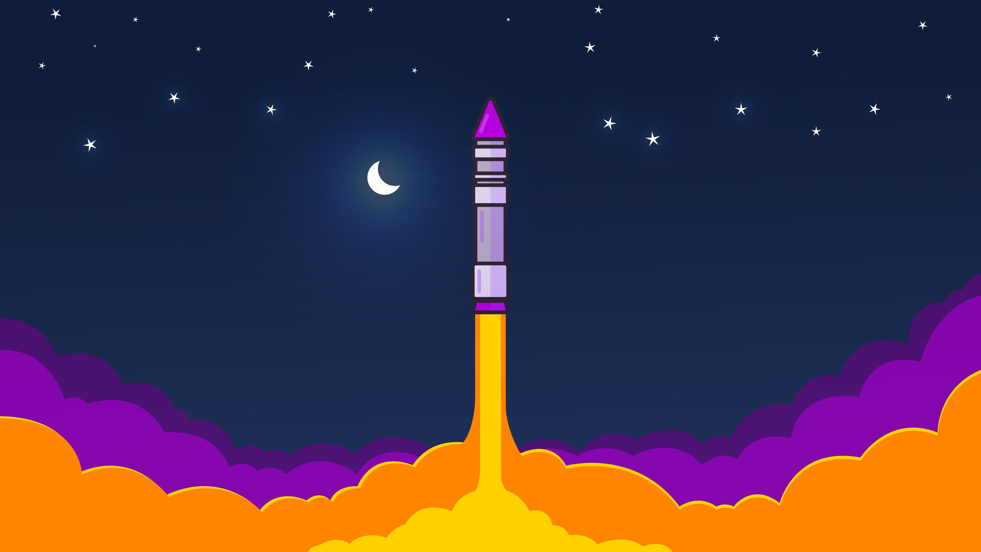 Launched Missile In Sky Art Wallpapers