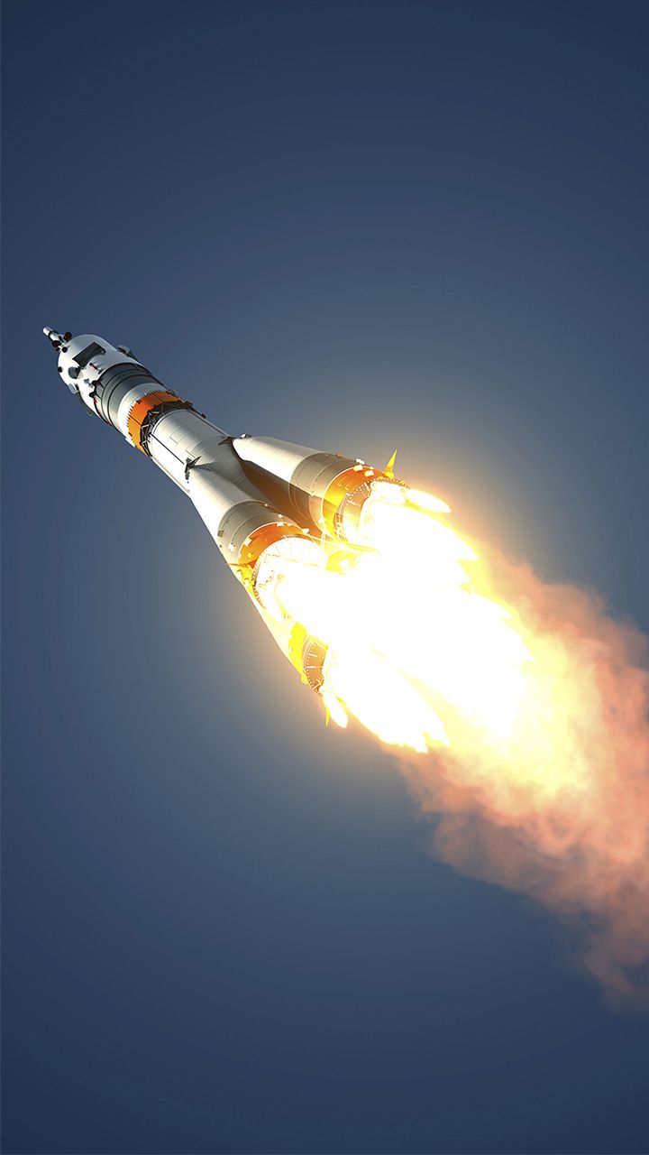 Launched Missile In Sky Art Wallpapers