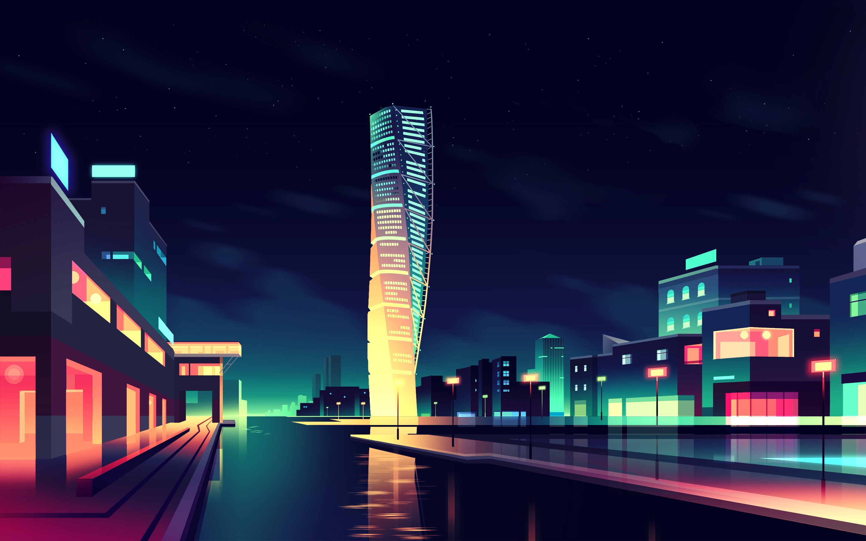 Light City Artwork Wallpapers