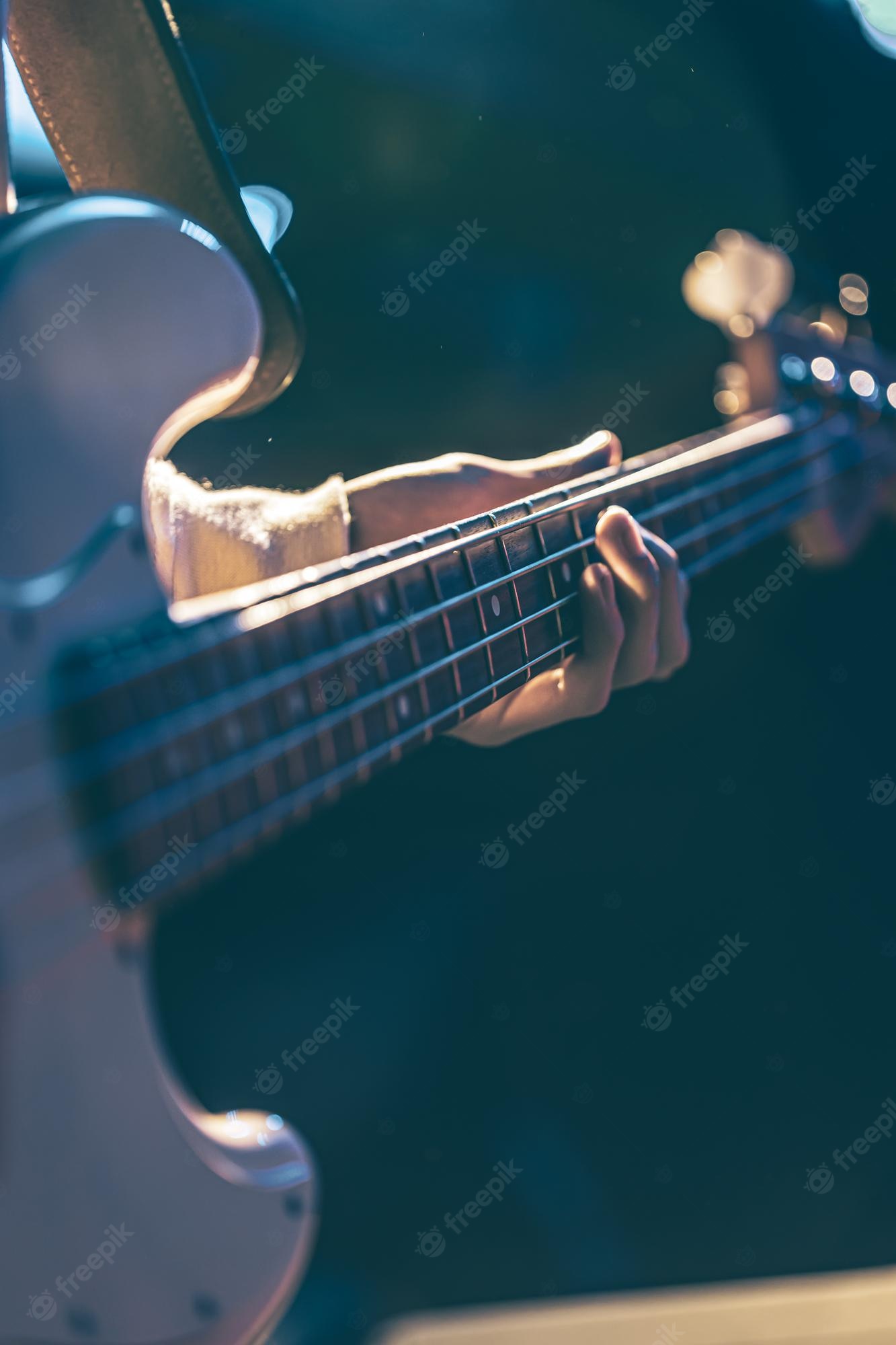 Little Boy On Full Moon Night Playing Guitar Art Wallpapers