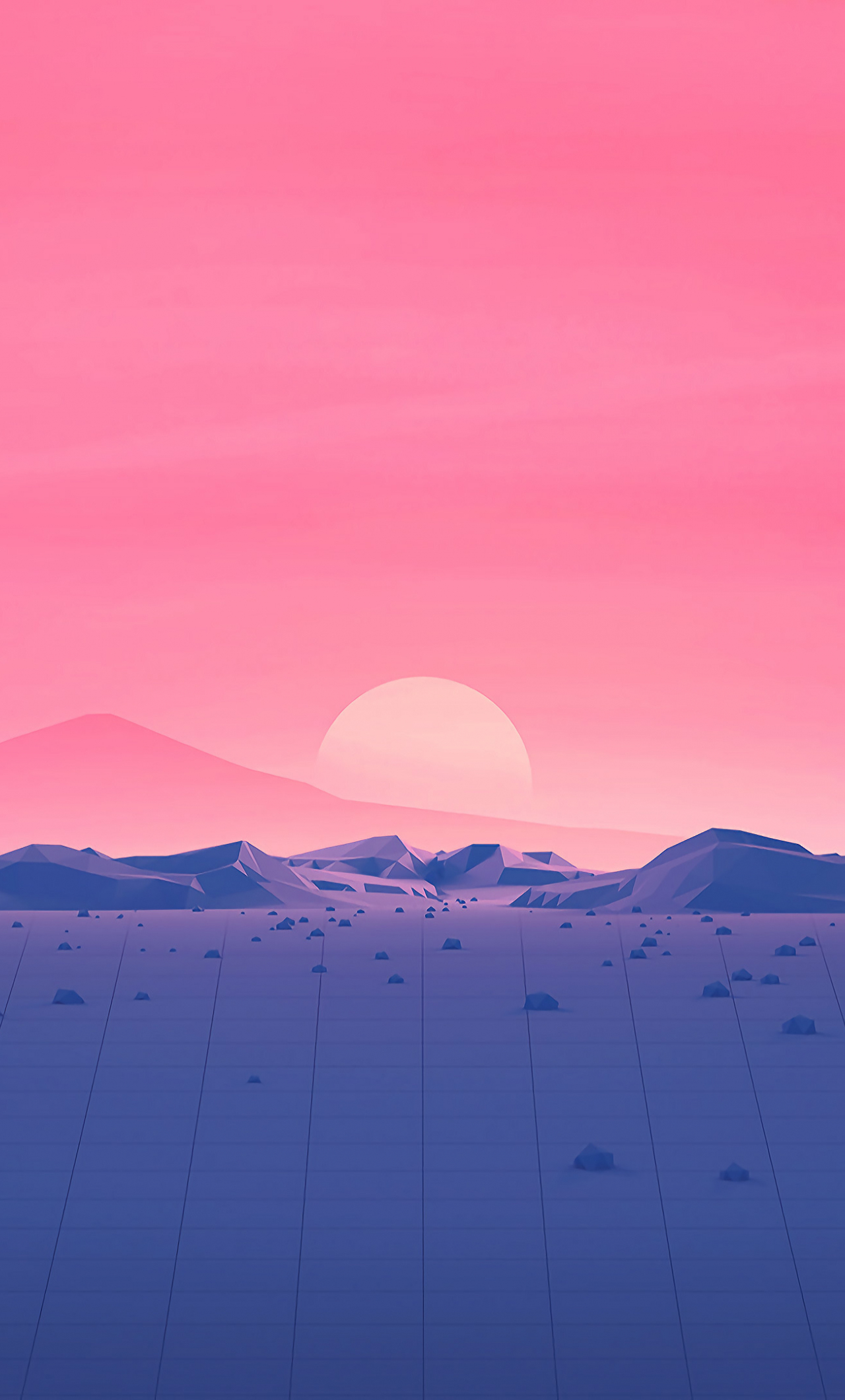 Low Poly Digital Desert Mountains Wallpapers