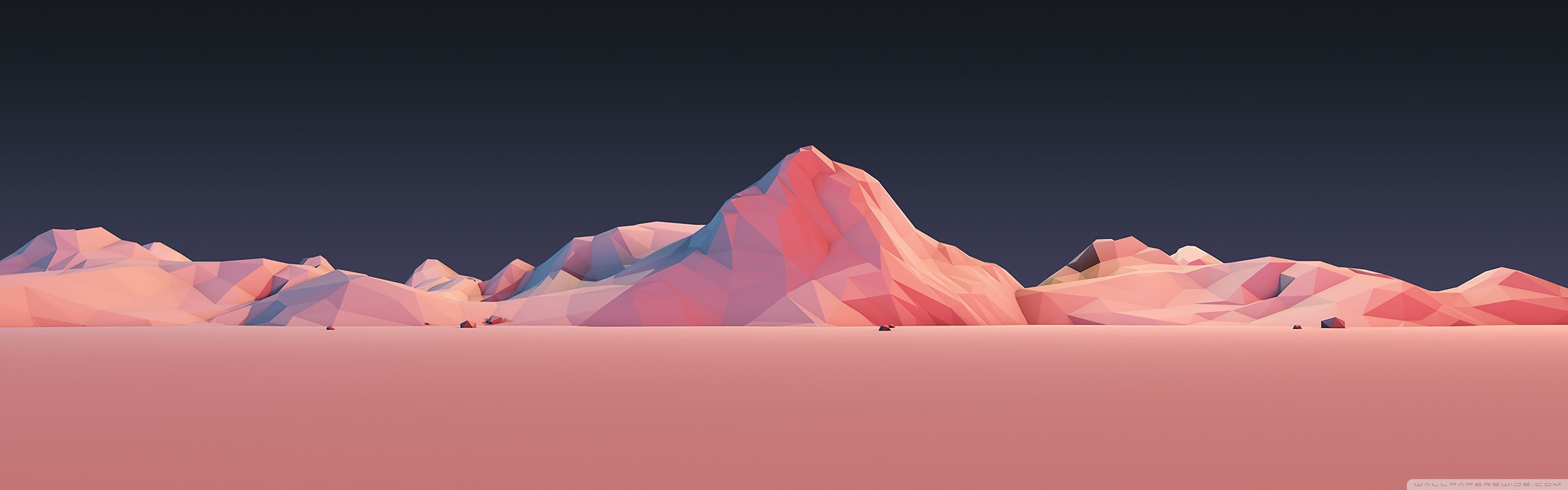 Low Poly Digital Desert Mountains Wallpapers