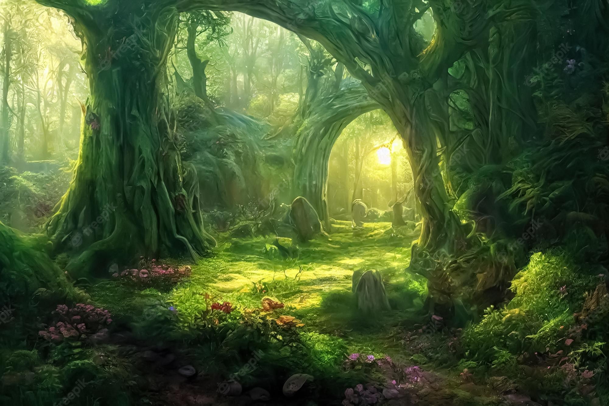 Magical Gate To Artistic Forest Wallpapers