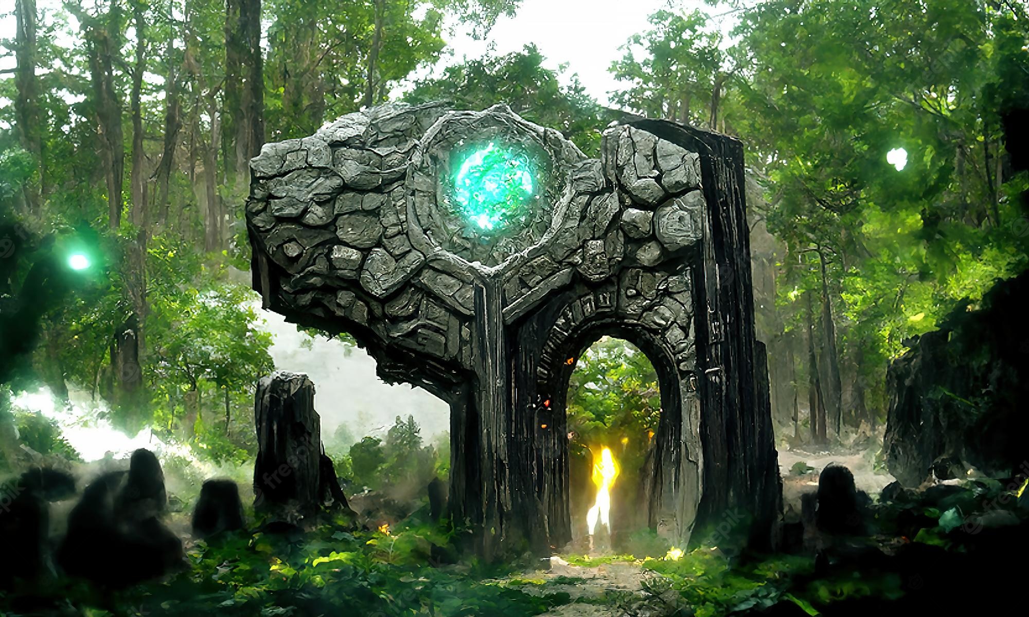 Magical Gate To Artistic Forest Wallpapers