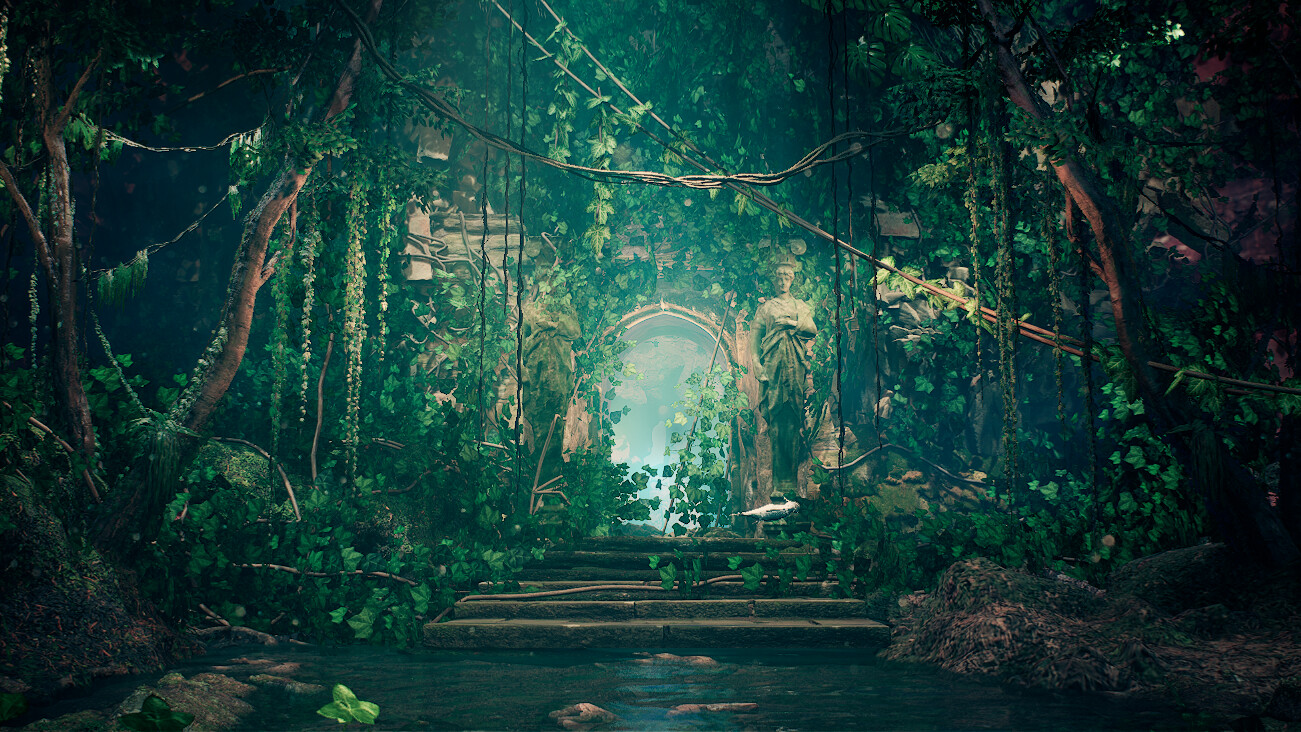 Magical Gate To Artistic Forest Wallpapers