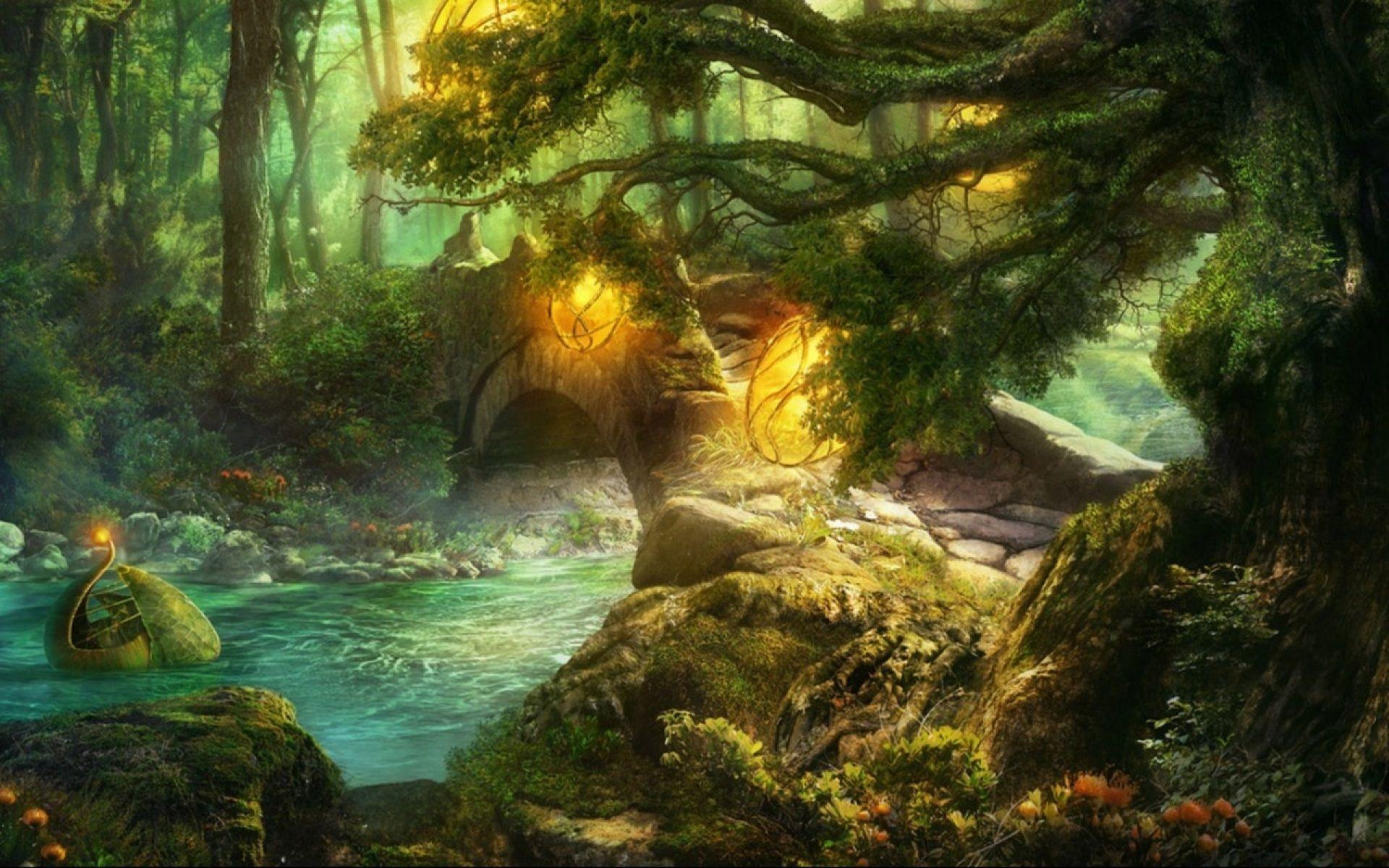 Magical Gate To Artistic Forest Wallpapers