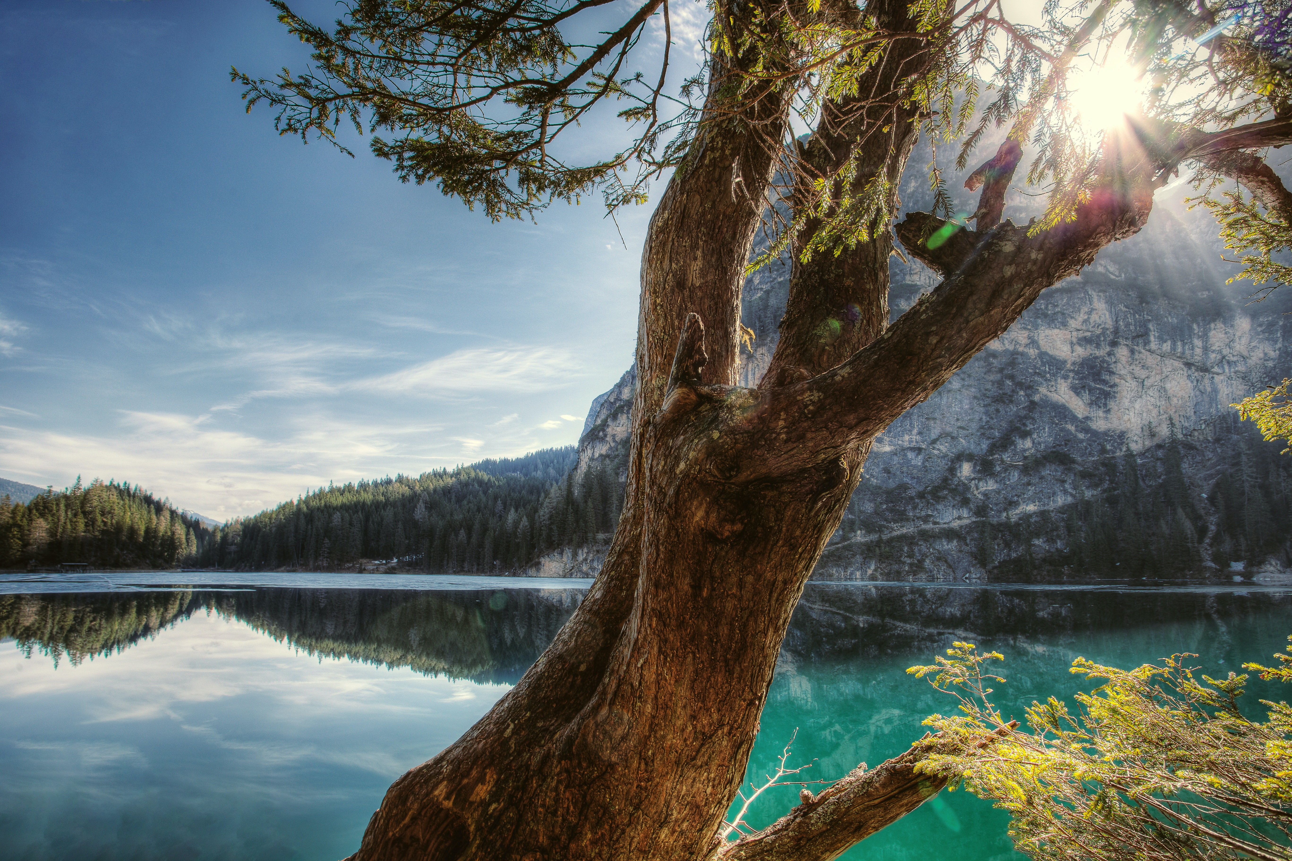 Man In Lake With Sphere Artistic Wallpapers