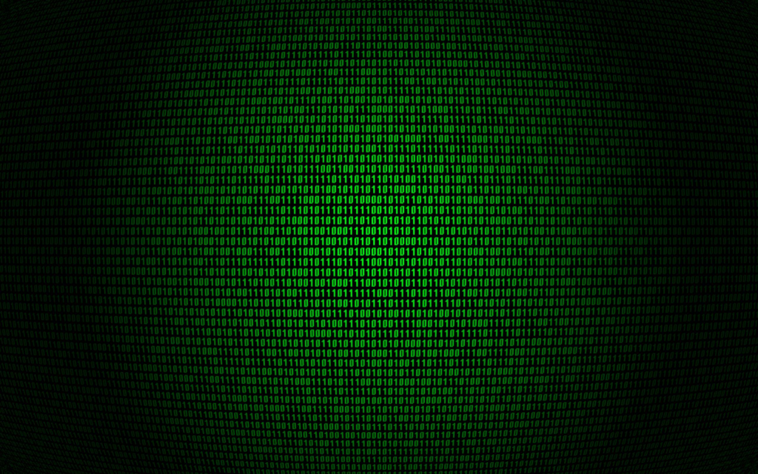 Minimal Glowing Code Binary Wallpapers