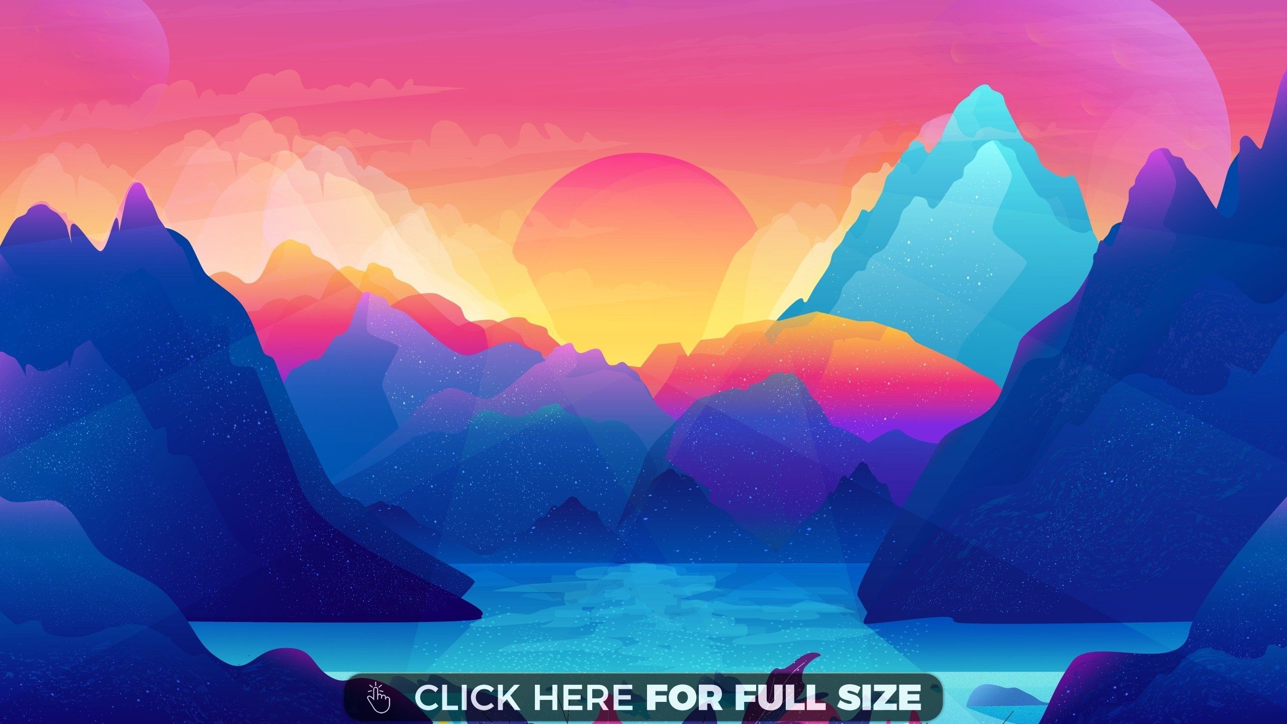 Mountain Sunset Digi Art Wallpapers