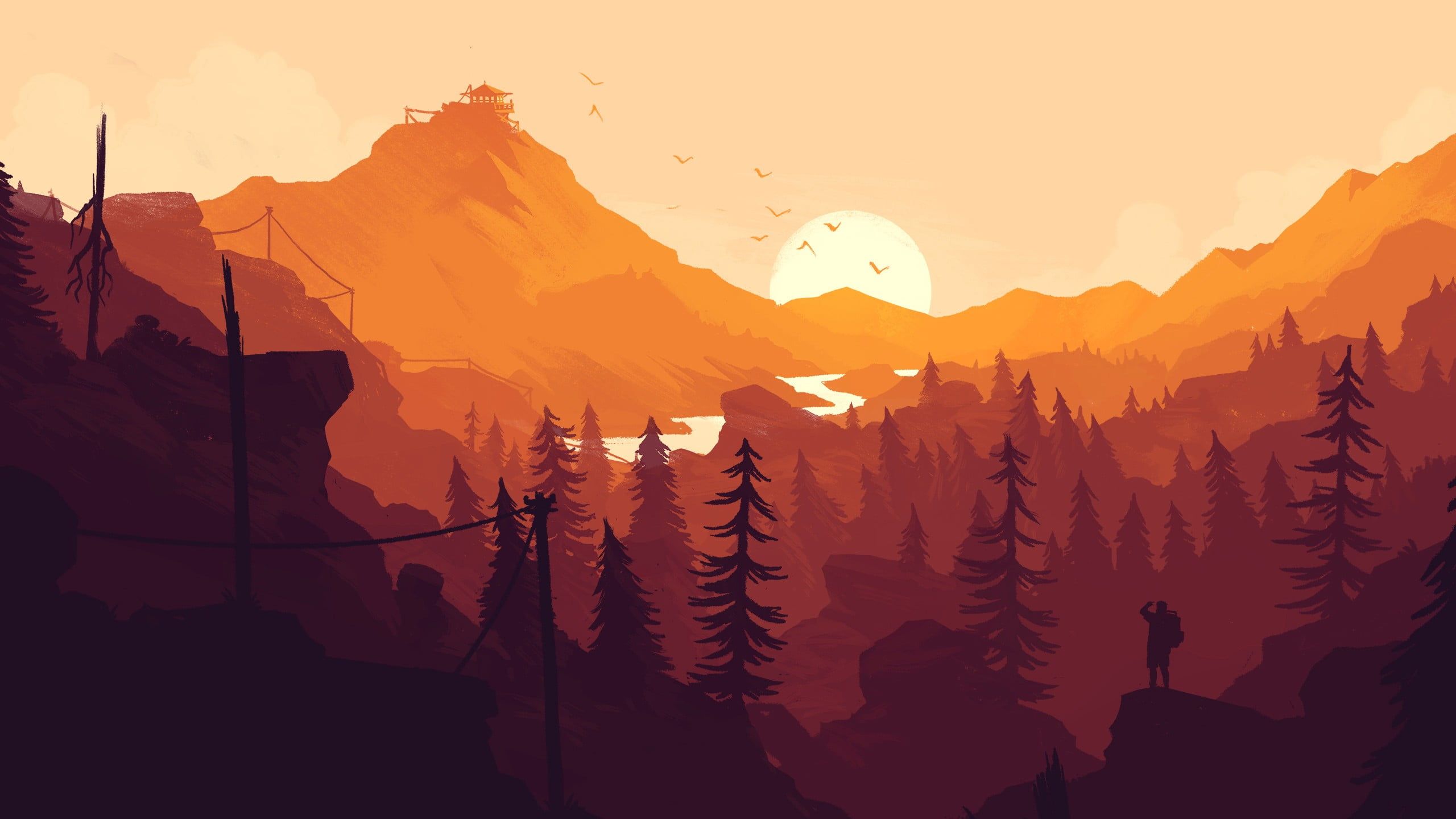 Mountain Sunset Digi Art Wallpapers