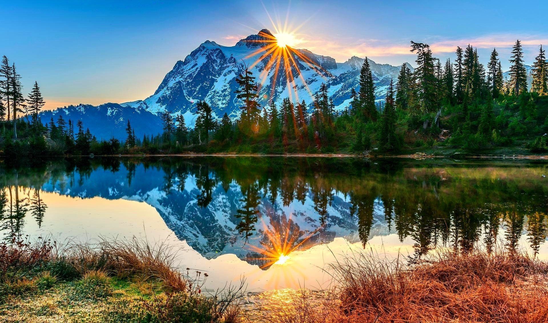 Mountains Sunrise Nepal Illustration Wallpapers