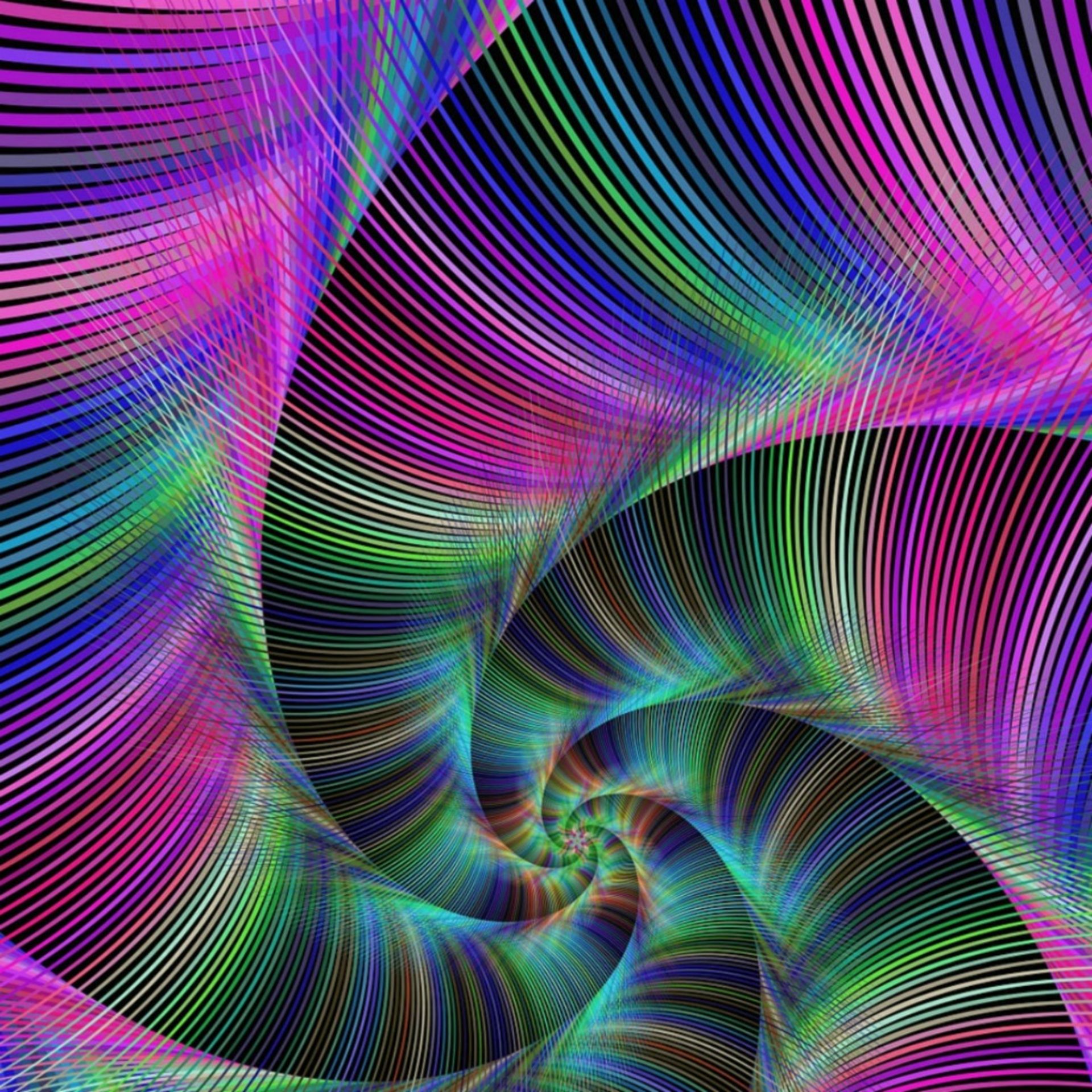 Multi Color Spiral Wallpapers