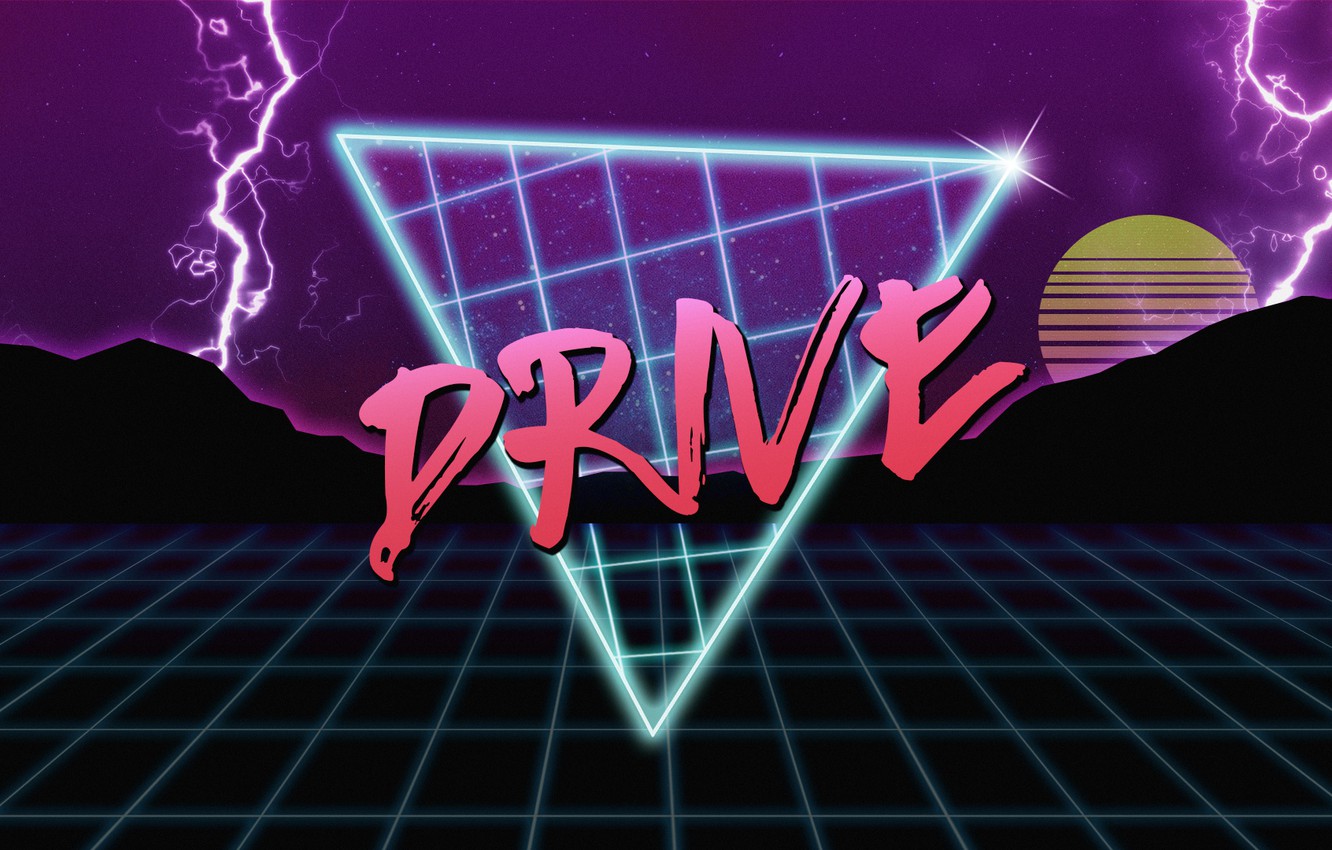 Neon Retrowave Hills Wallpapers