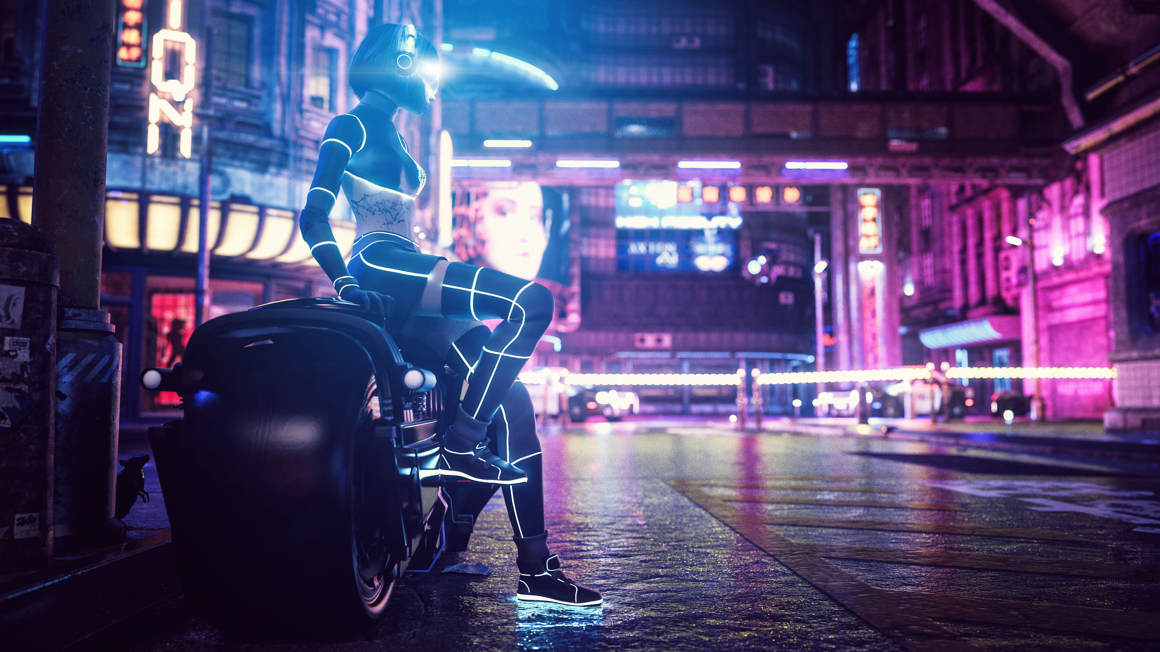 Neon Wave Futuristic City Wallpapers