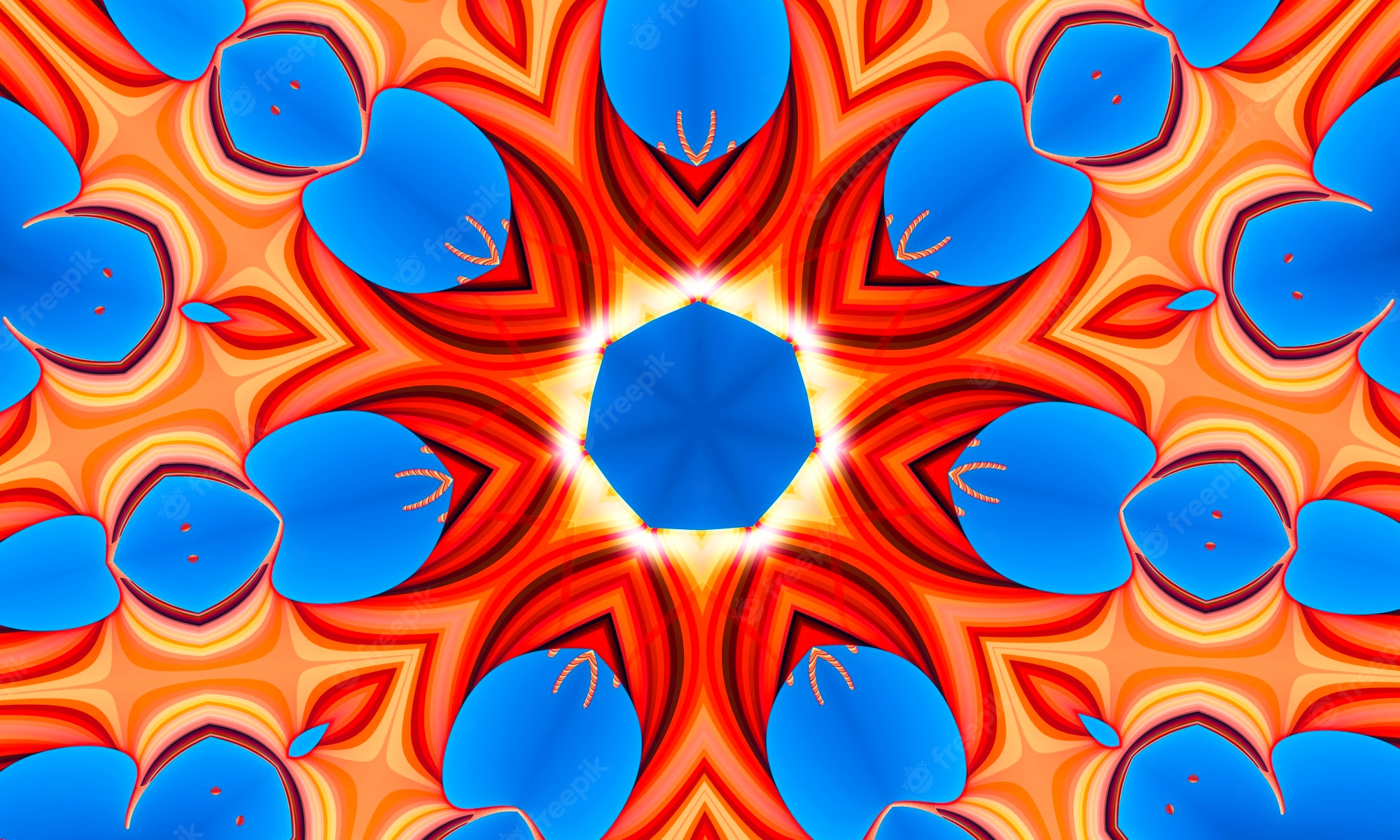 Orange And Blue Kaleidoscope Wallpapers