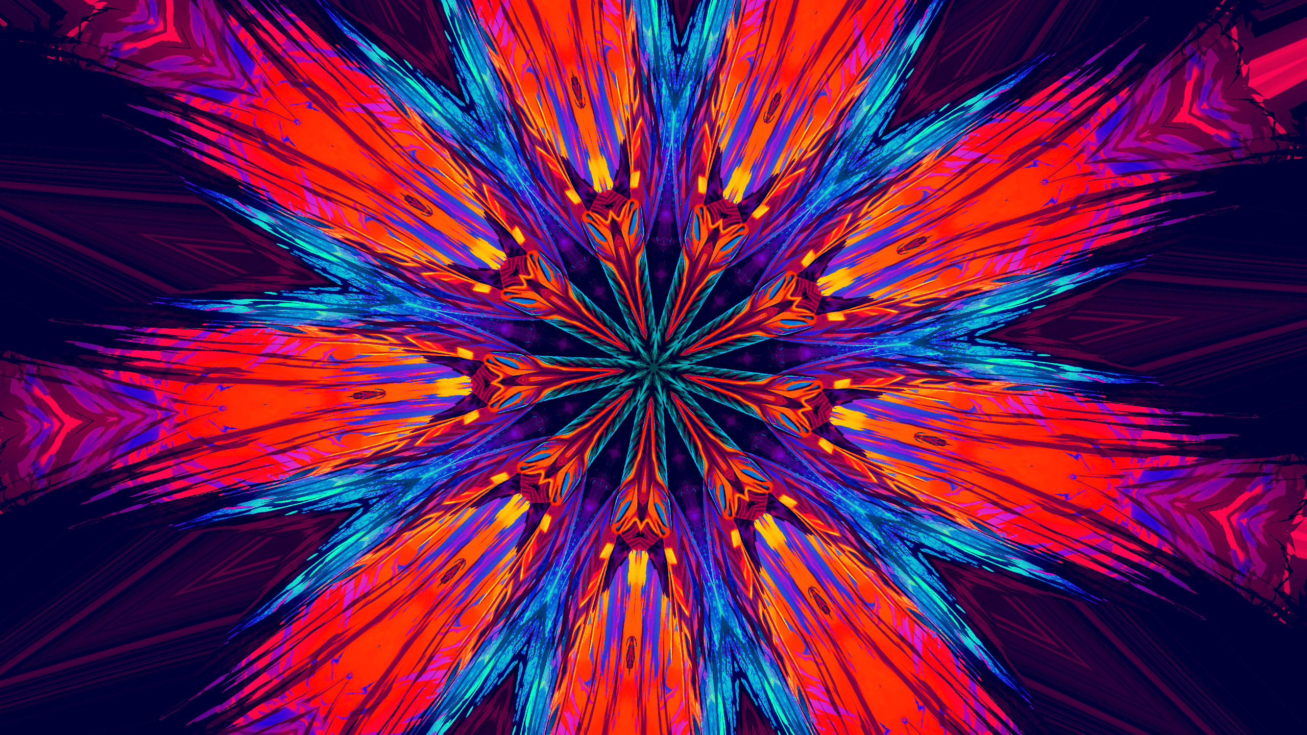 Orange And Blue Kaleidoscope Wallpapers