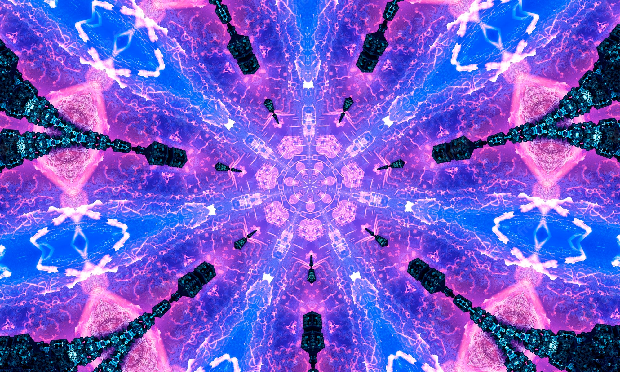 Orange And Blue Kaleidoscope Wallpapers