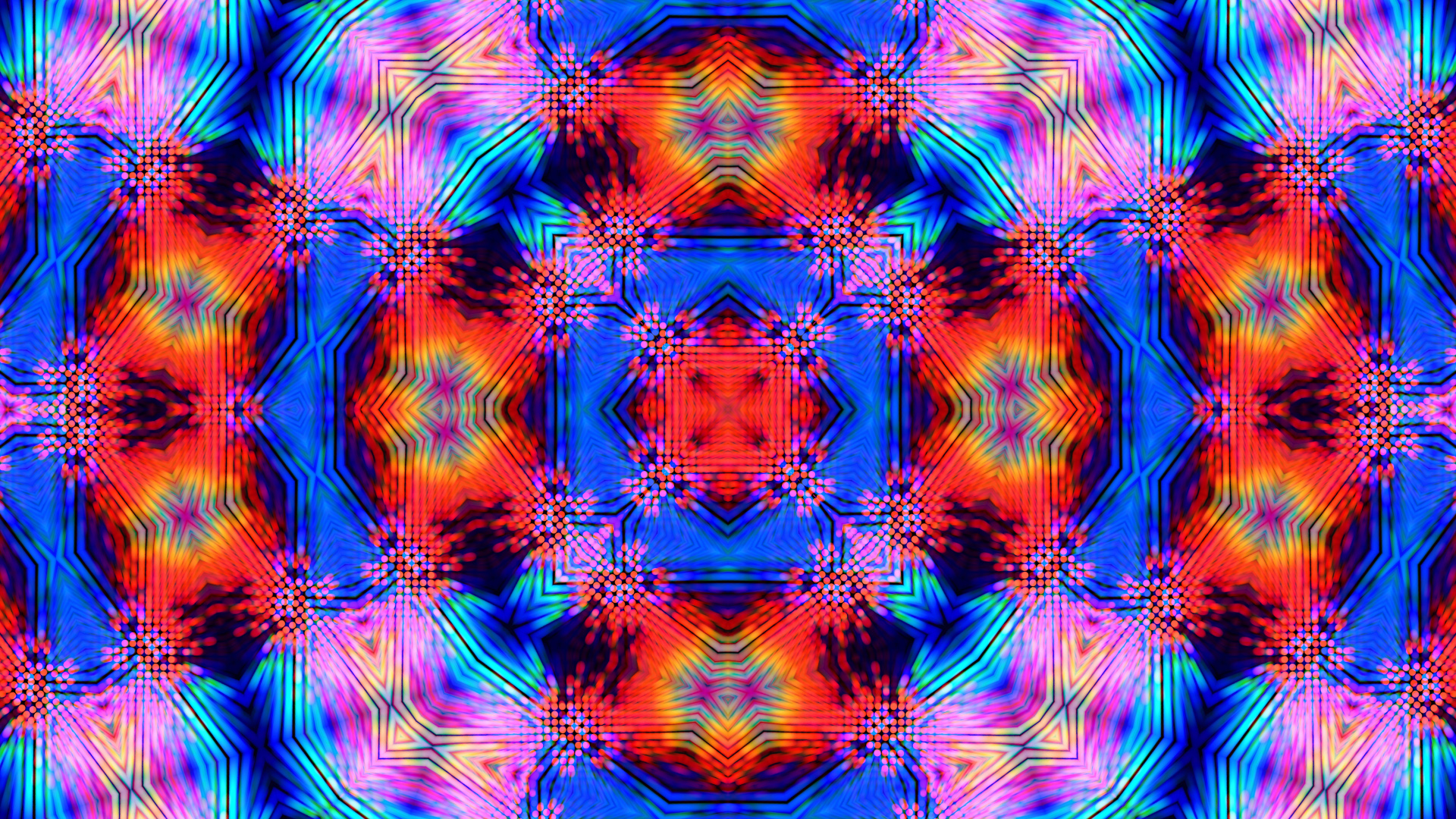 Orange And Blue Kaleidoscope Wallpapers