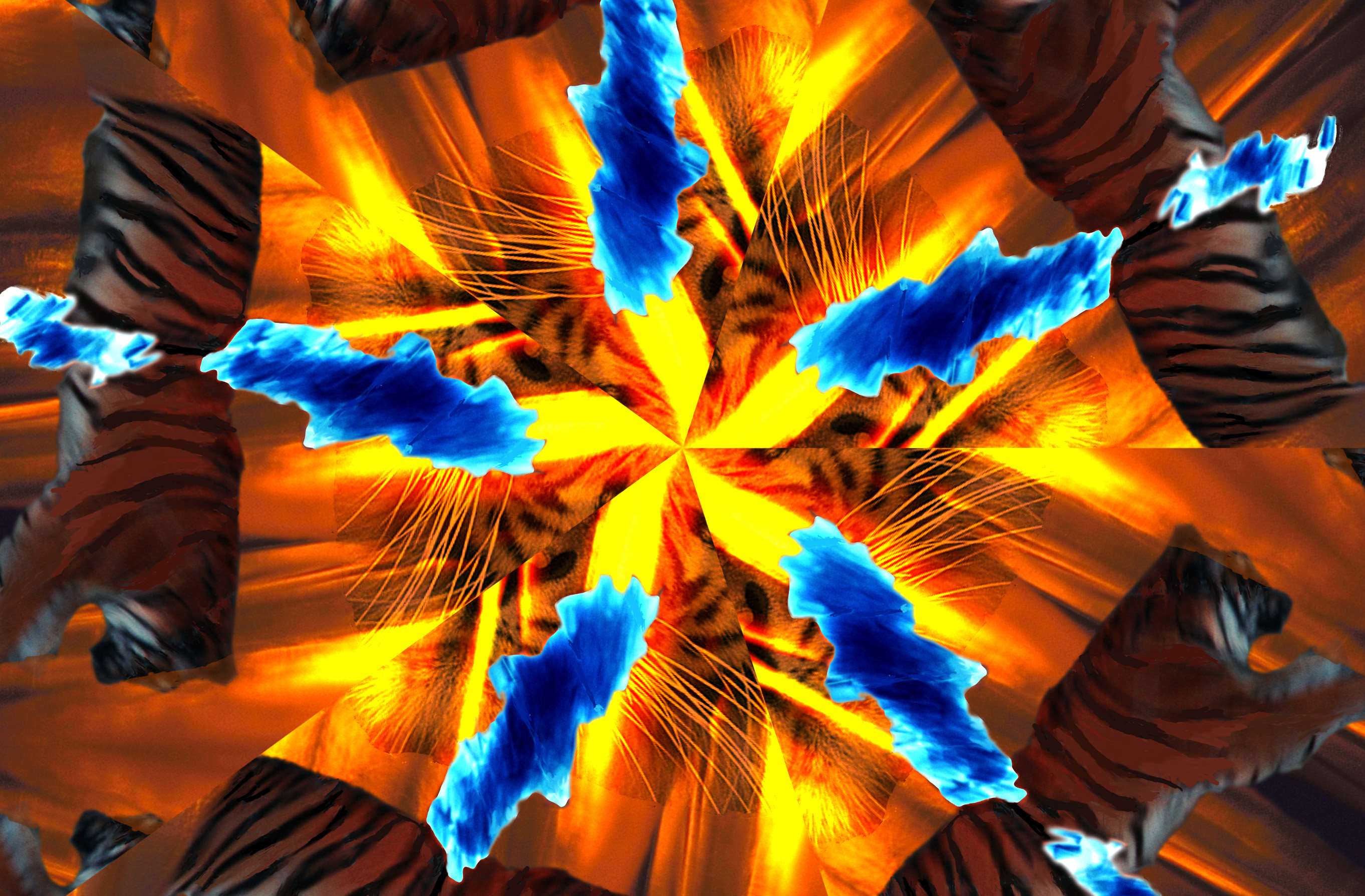 Orange And Blue Kaleidoscope Wallpapers