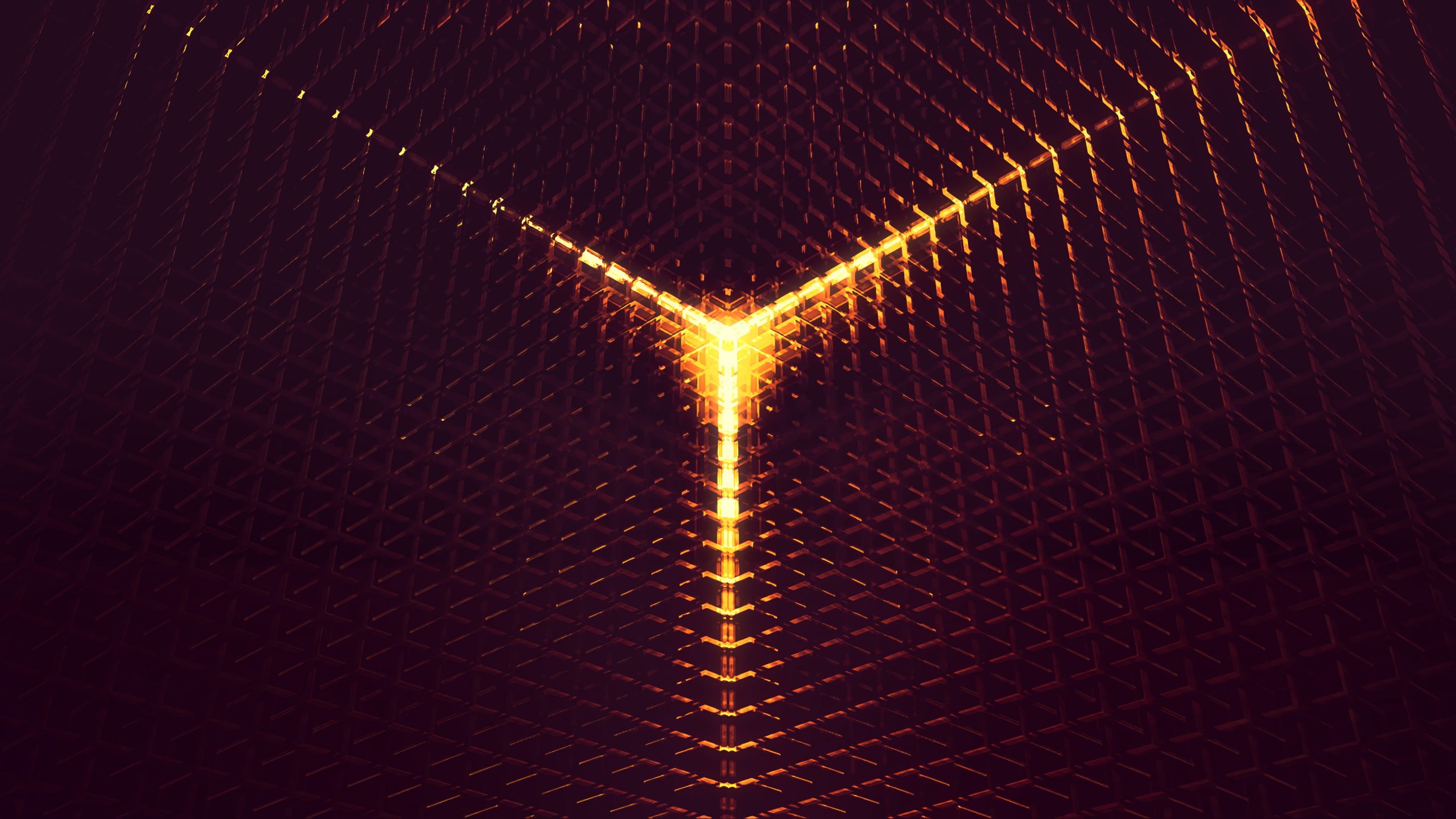 Orange Color Digital Pattern Wallpapers