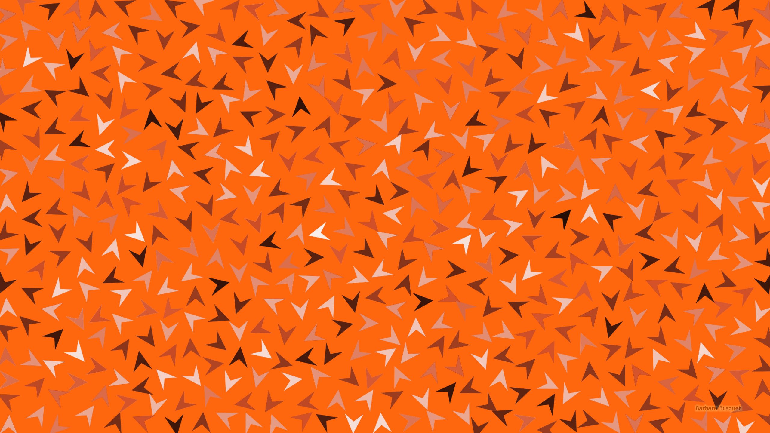 Orange Color Digital Pattern Wallpapers