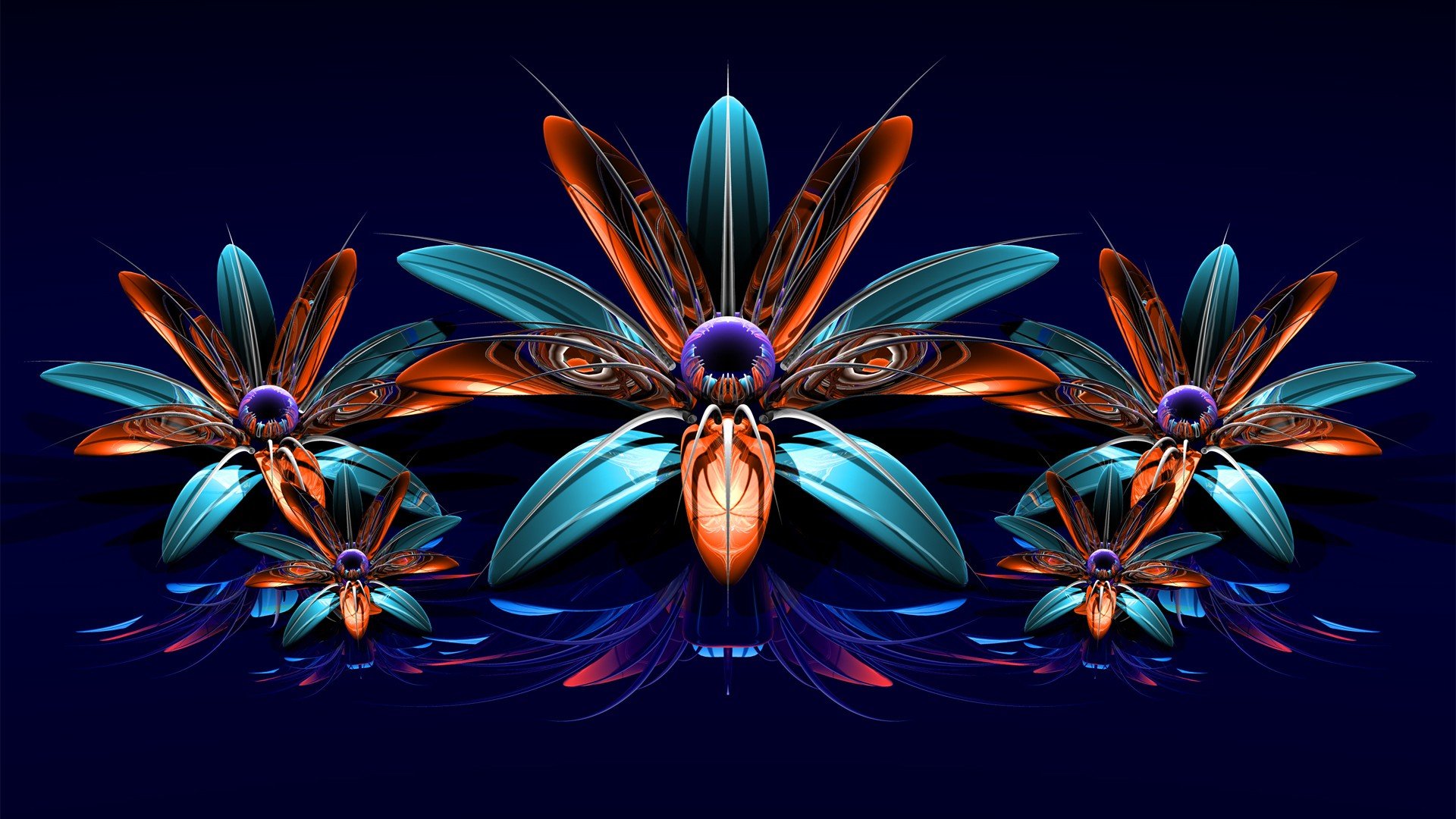 Orange Digital Cgi Art Wallpapers