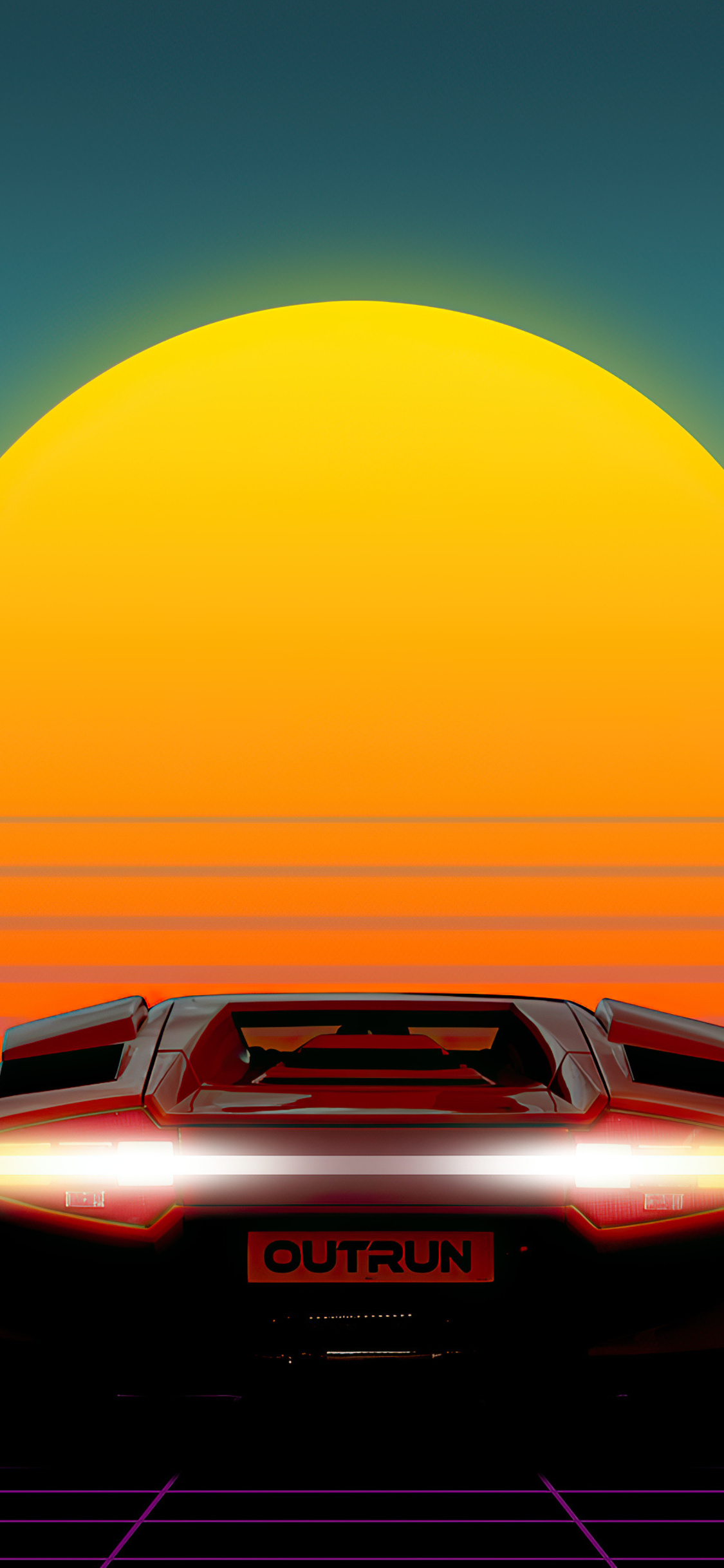 Outrun Sunset 4K Wallpapers