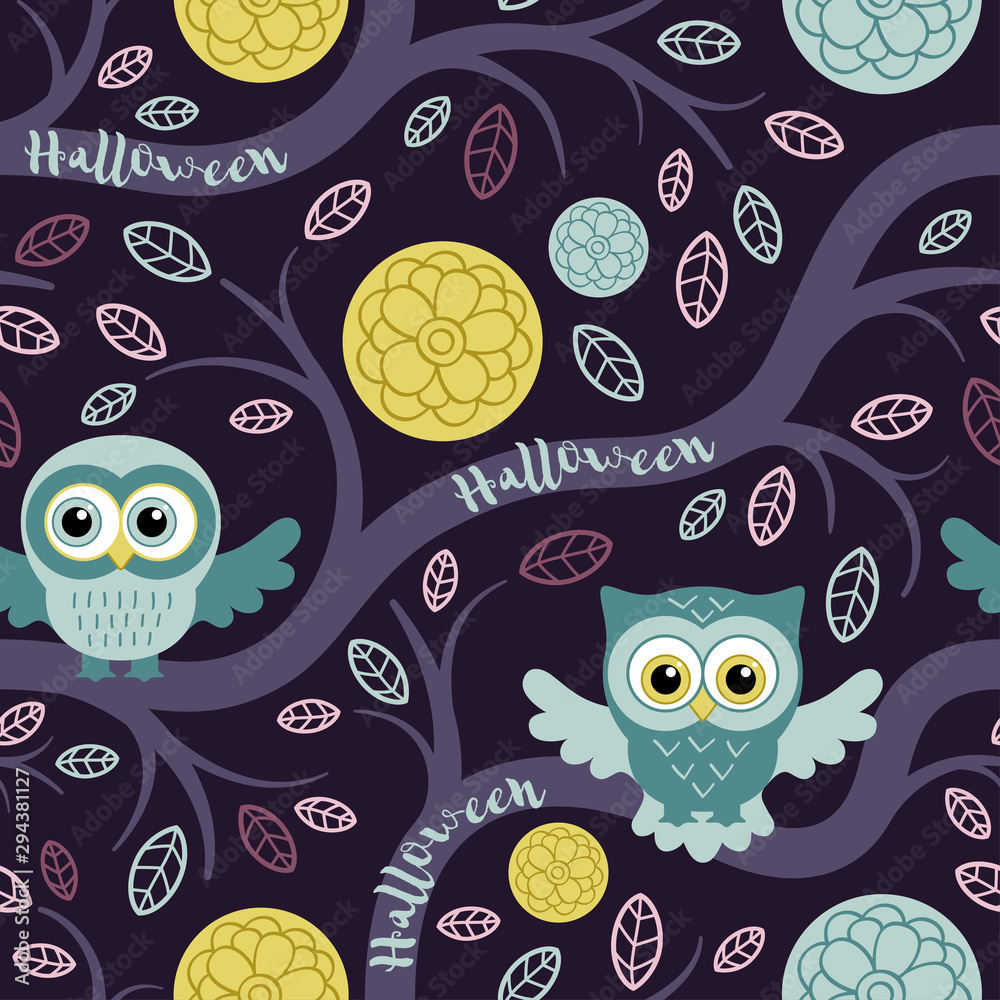 Owl Forest At Night Art Wallpapers