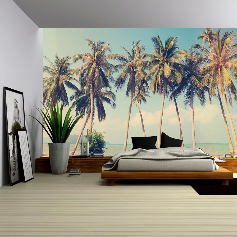 Palm Tree Beach Retro Wallpapers