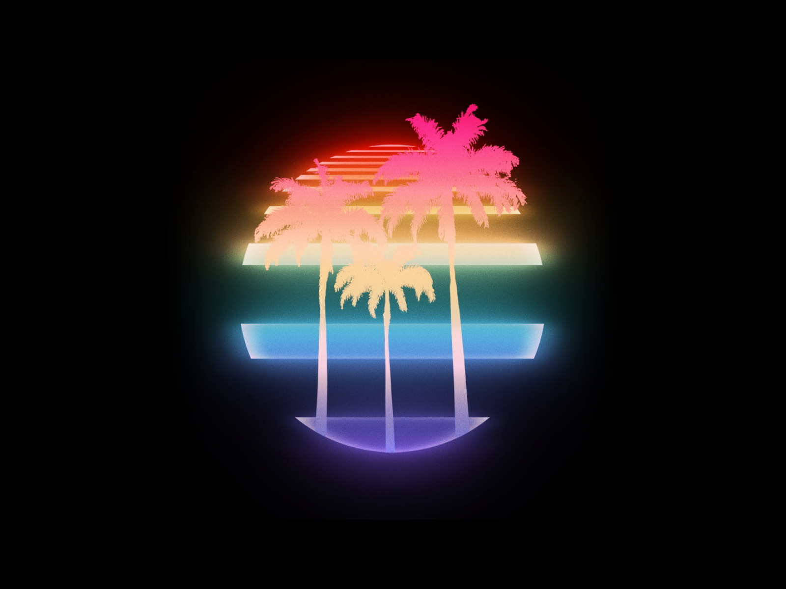 Palm Tree Beach Retro Wallpapers