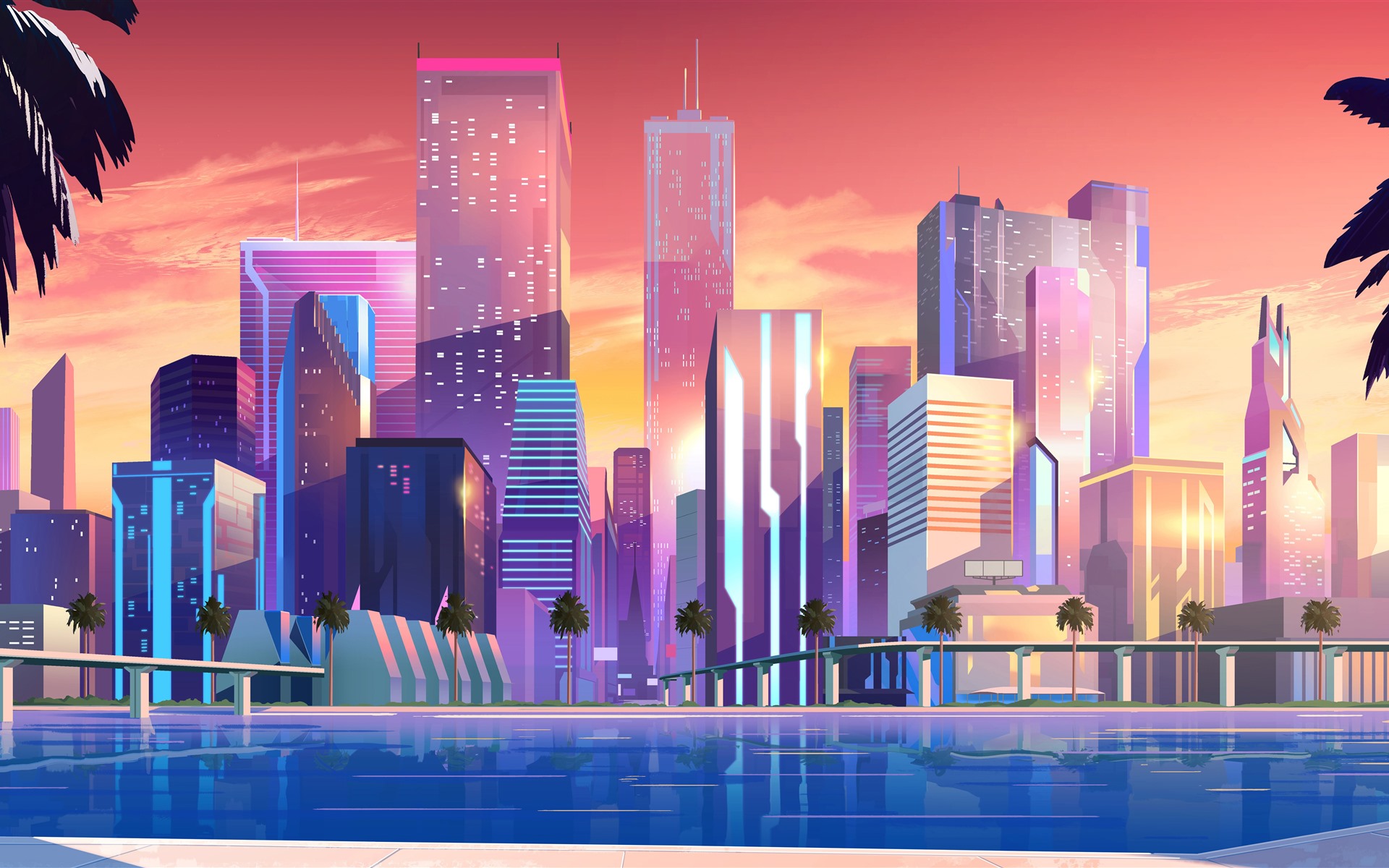 Panorama Vector City Wallpapers