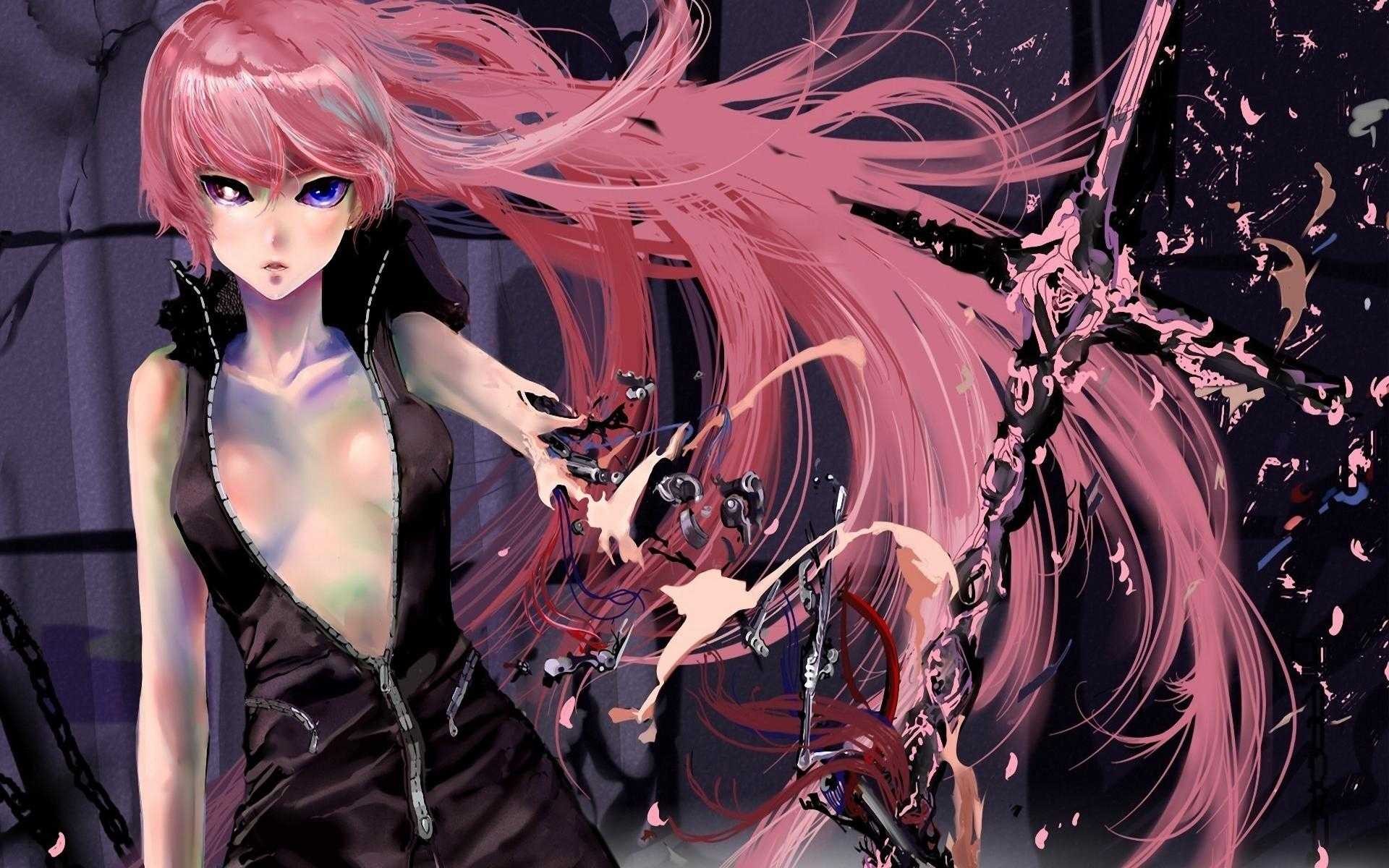 Pink Hair Cyborg Girl Wallpapers