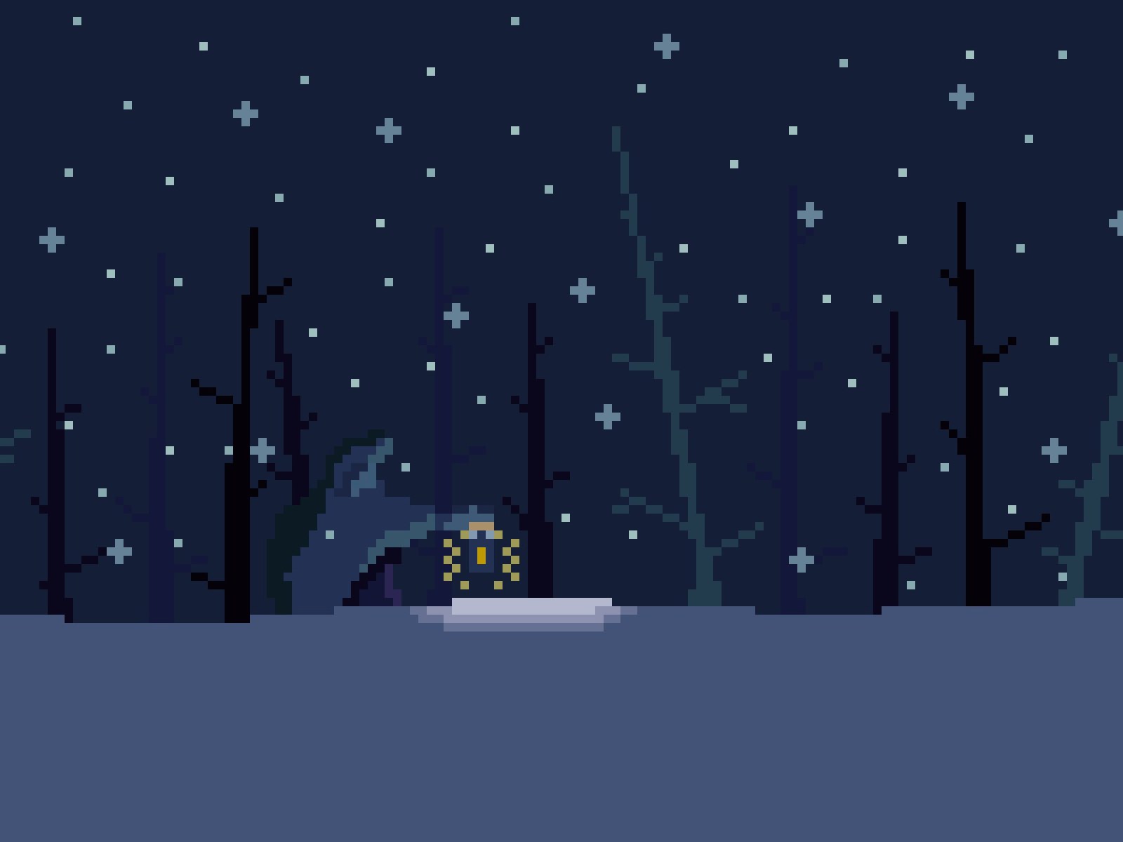 Pixel Art Bridge Night Wallpapers