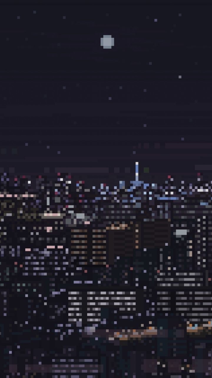 Pixel Art Bridge Night Wallpapers