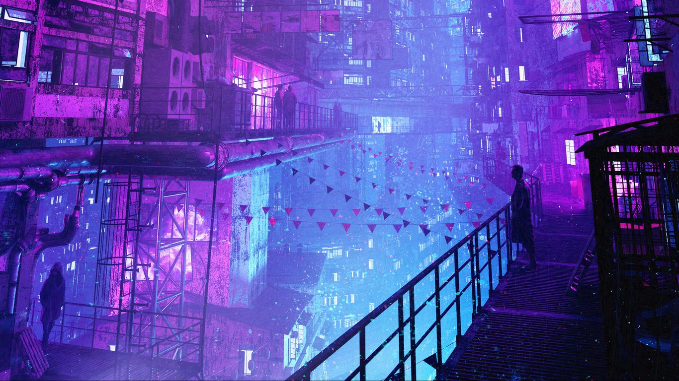 Purple City Wallpapers