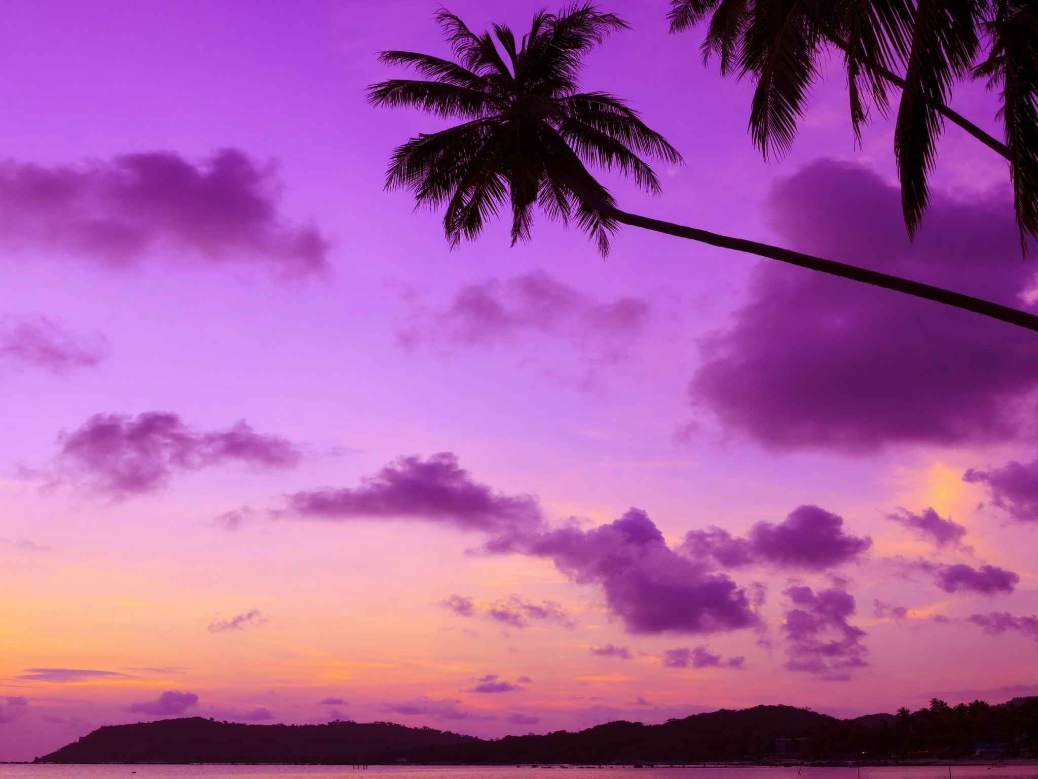 Purple Sunrise 4K Vaporwave Wallpapers