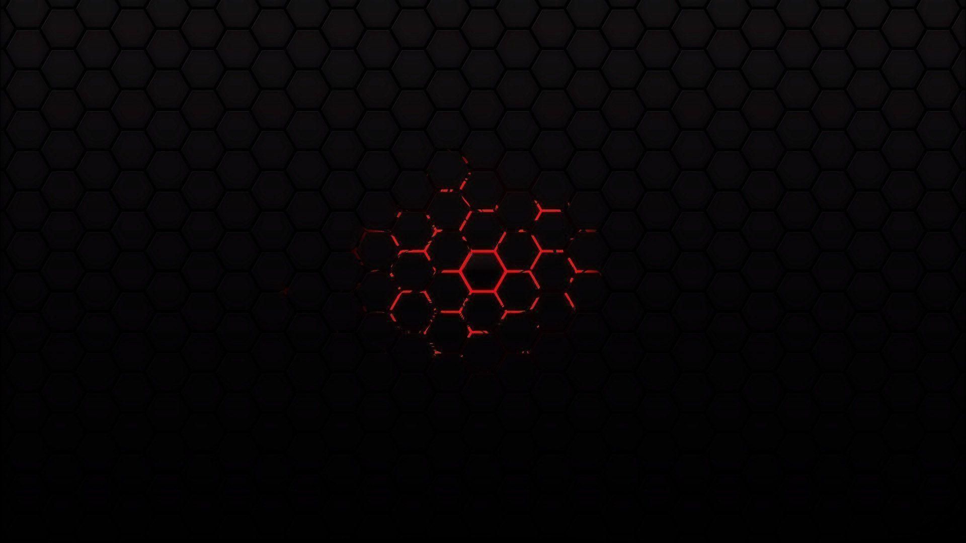 Red Flash Hexagon 4K Wallpapers