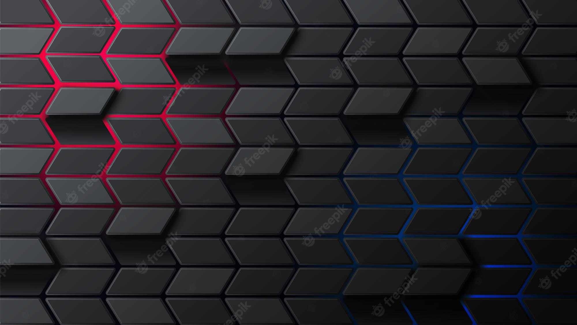 Red Flash Hexagon 4K Wallpapers