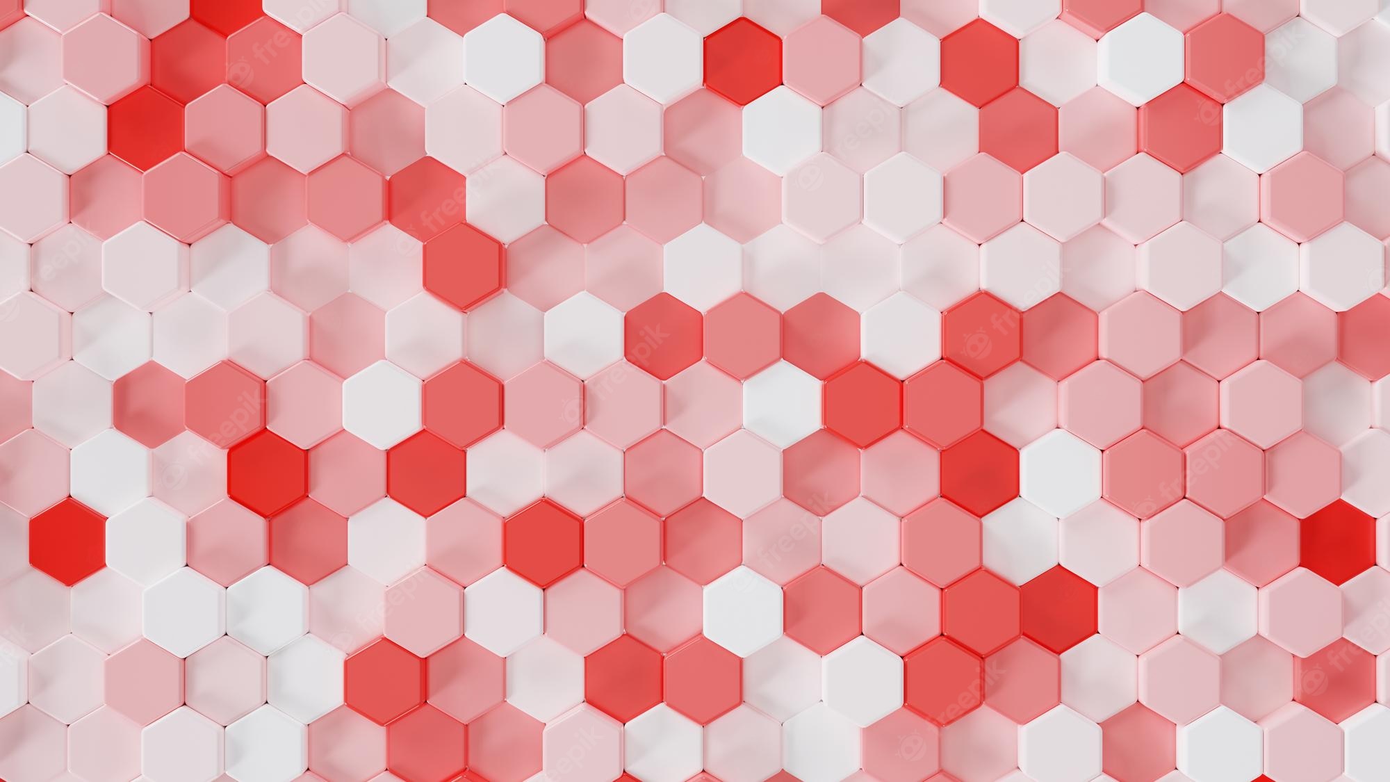 Red Flash Hexagon 4K Wallpapers