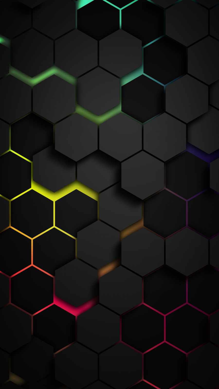 Red Flash Hexagon 4K Wallpapers