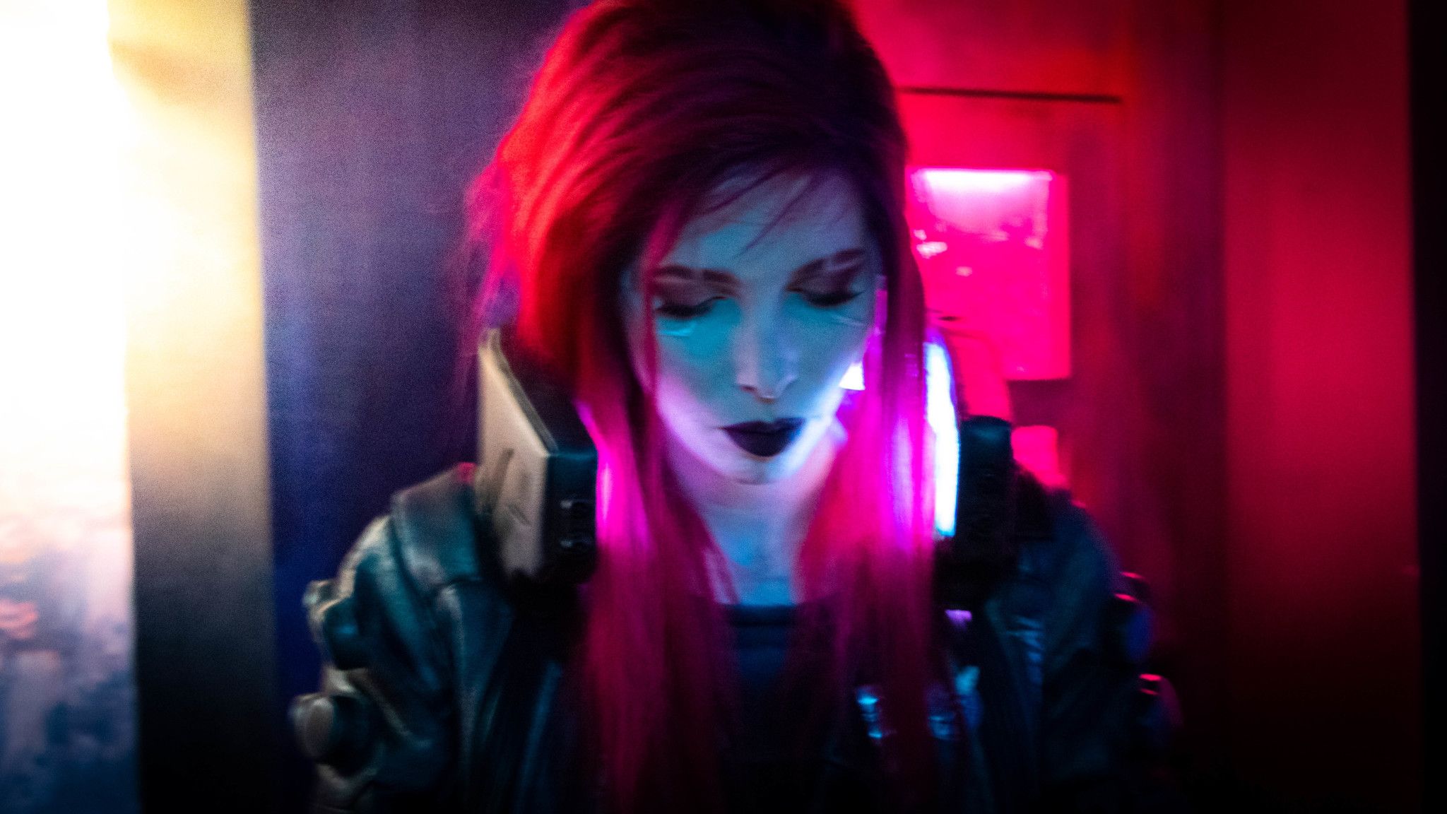 Red Hair Cyberpunk Girl Wallpapers