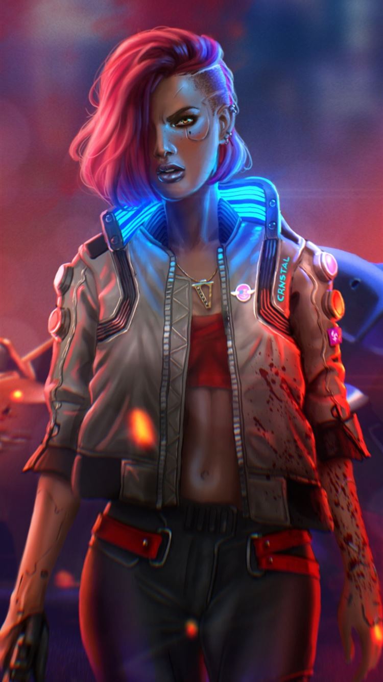 Red Hair Cyberpunk Girl Wallpapers