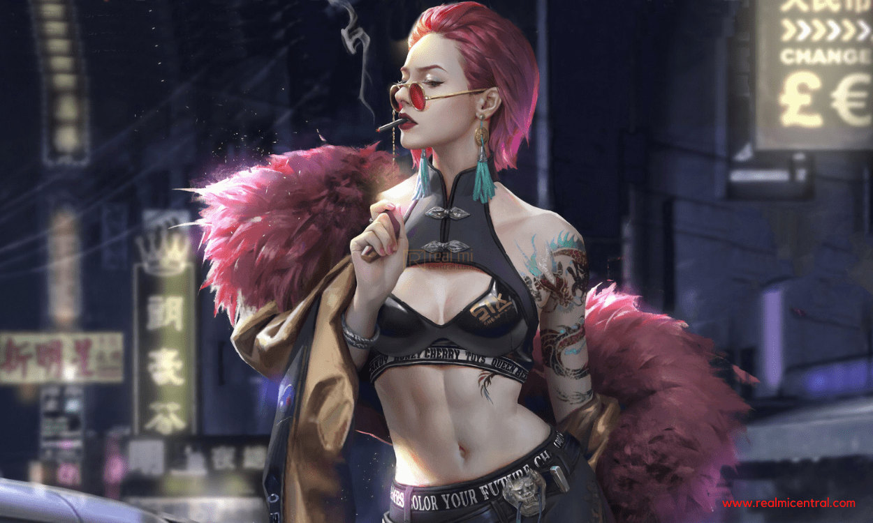 Red Hair Cyberpunk Girl Wallpapers