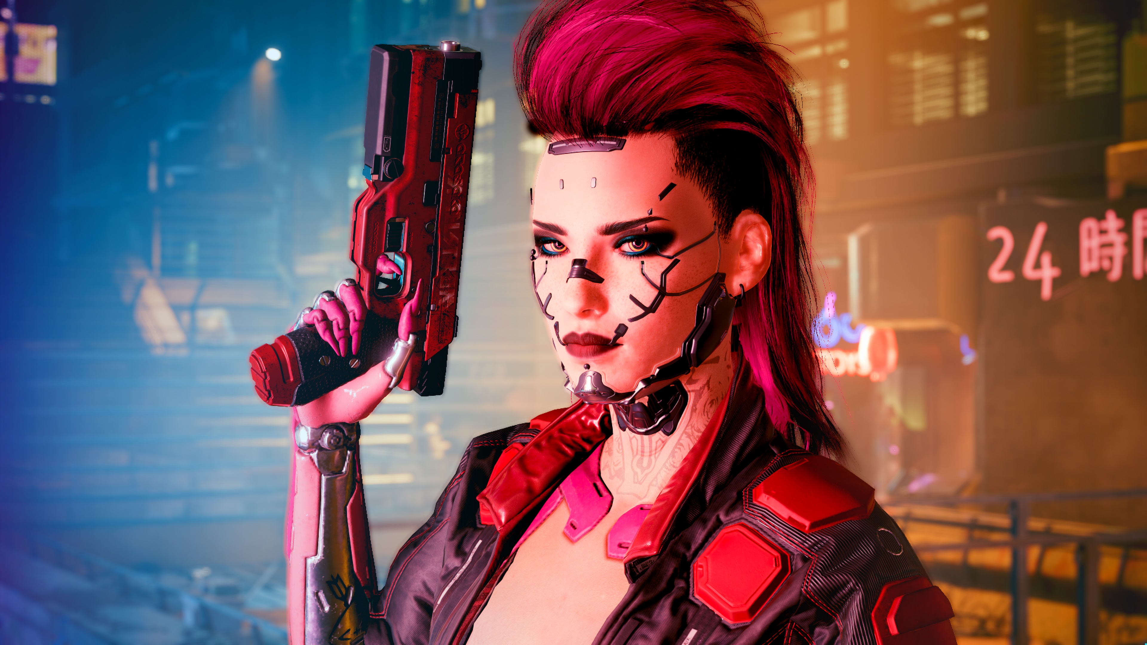 Red Hair Cyberpunk Girl Wallpapers