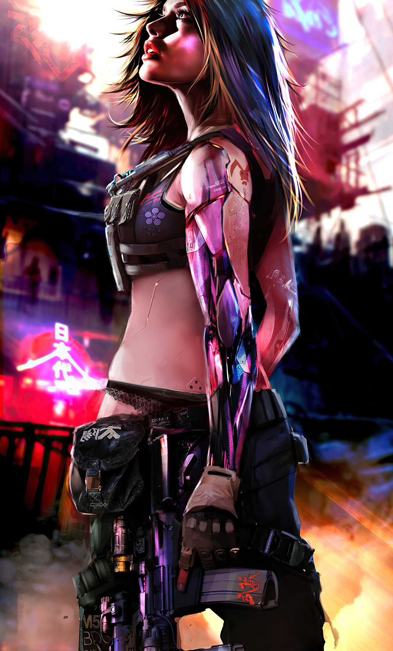 Red Hair Cyberpunk Girl Wallpapers