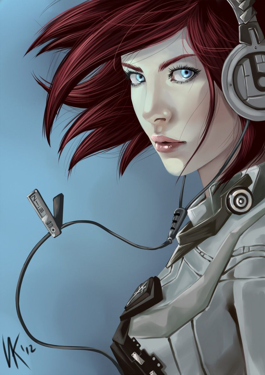 Red Hair Cyberpunk Girl Wallpapers