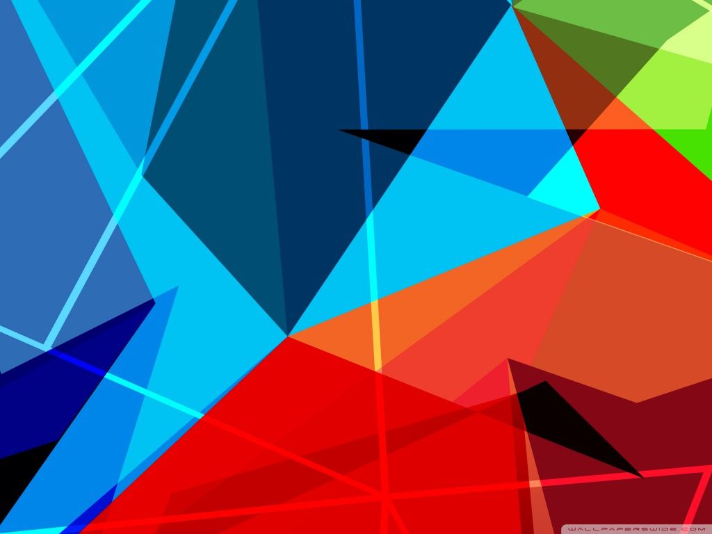 Red, Green And Blue 3D Colored Squares Wallpapers