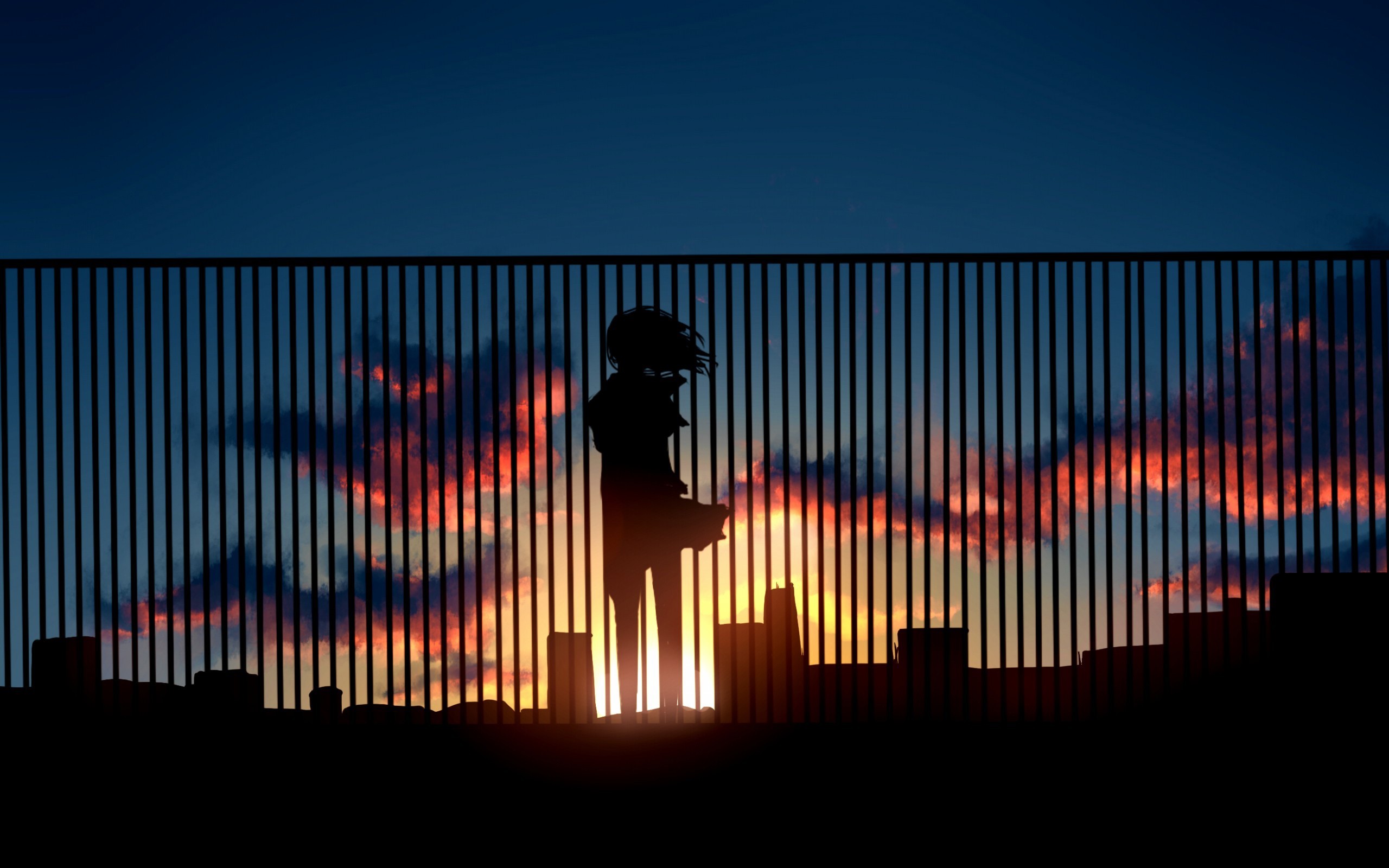 Robot Alone In Sunset Wallpapers