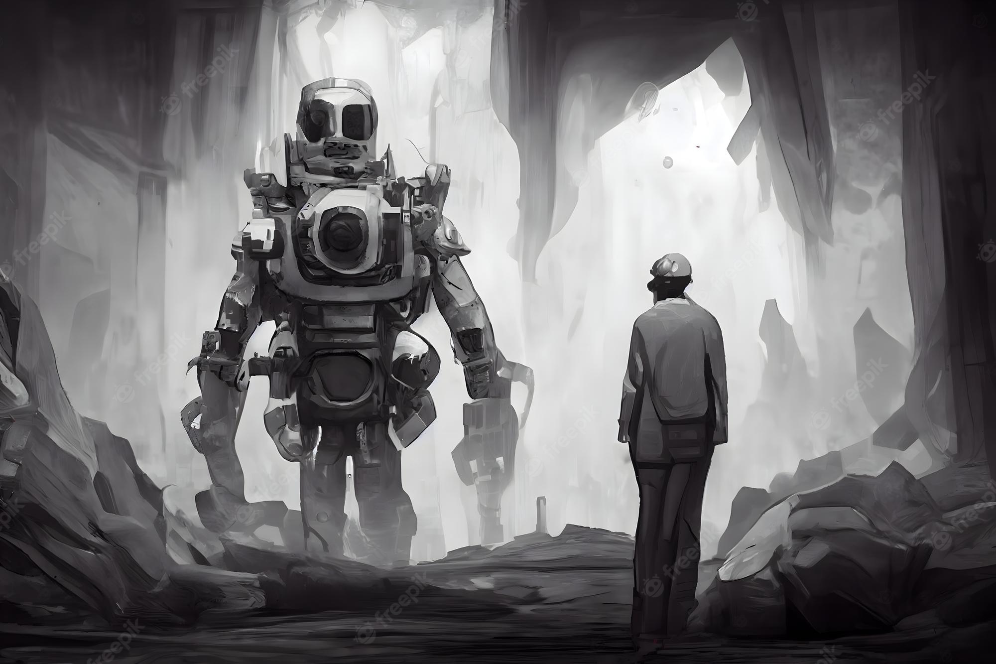 Robot Vs Human Art Wallpapers